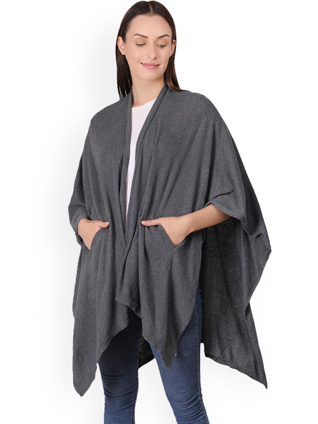 Pluchi Classic Travel Cape Wrap Organic Cotton Knitted Light Weight Shrug, Grey melange
Pluchi Classic Travel Cape Wrap Organic Cotton Knitted Light Weight Shrug, Grey melange