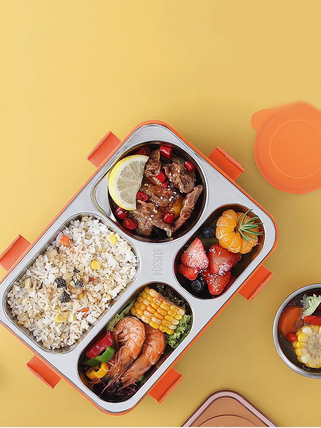 Little Surprise Box LLP Kids Orange Transparent Lid Double Lock Stainless Steel Lunch Box
Little Surprise Box LLP Kids Orange Transparent Lid Double Lock Stainless Steel Lunch Box