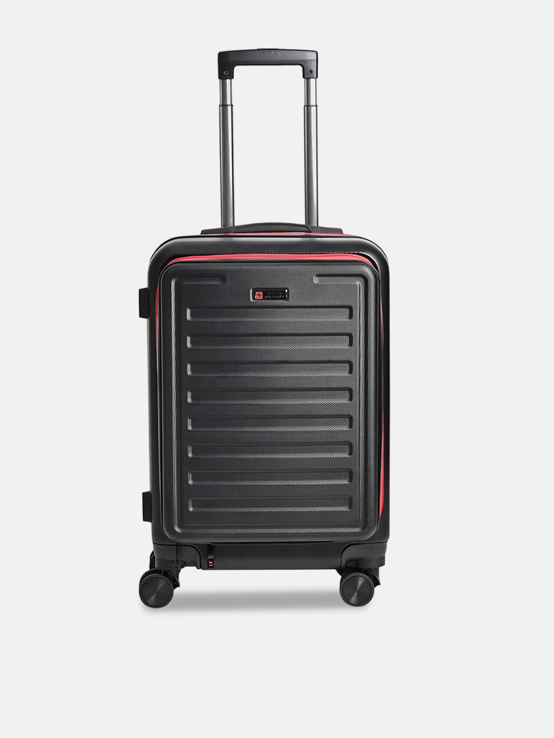 SWISS MILITARY HTL Textured Hard Sided Cabin Trolley Bag With Laptop Comparment-44 Ltrs, Black
SWISS MILITARY HTL Textured Hard Sided Cabin Trolley Bag With Laptop Comparment-44 Ltrs, Black