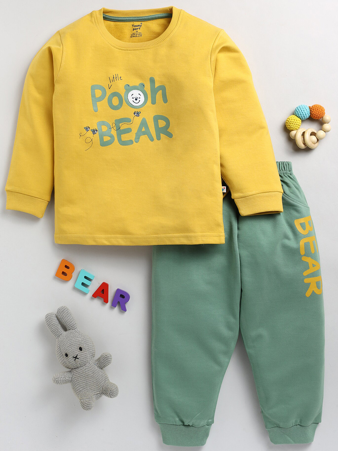 Toonyport Kids Printed Sweatshirt With Joggers, Yellow 
Toonyport Kids Printed Sweatshirt With Joggers, Yellow