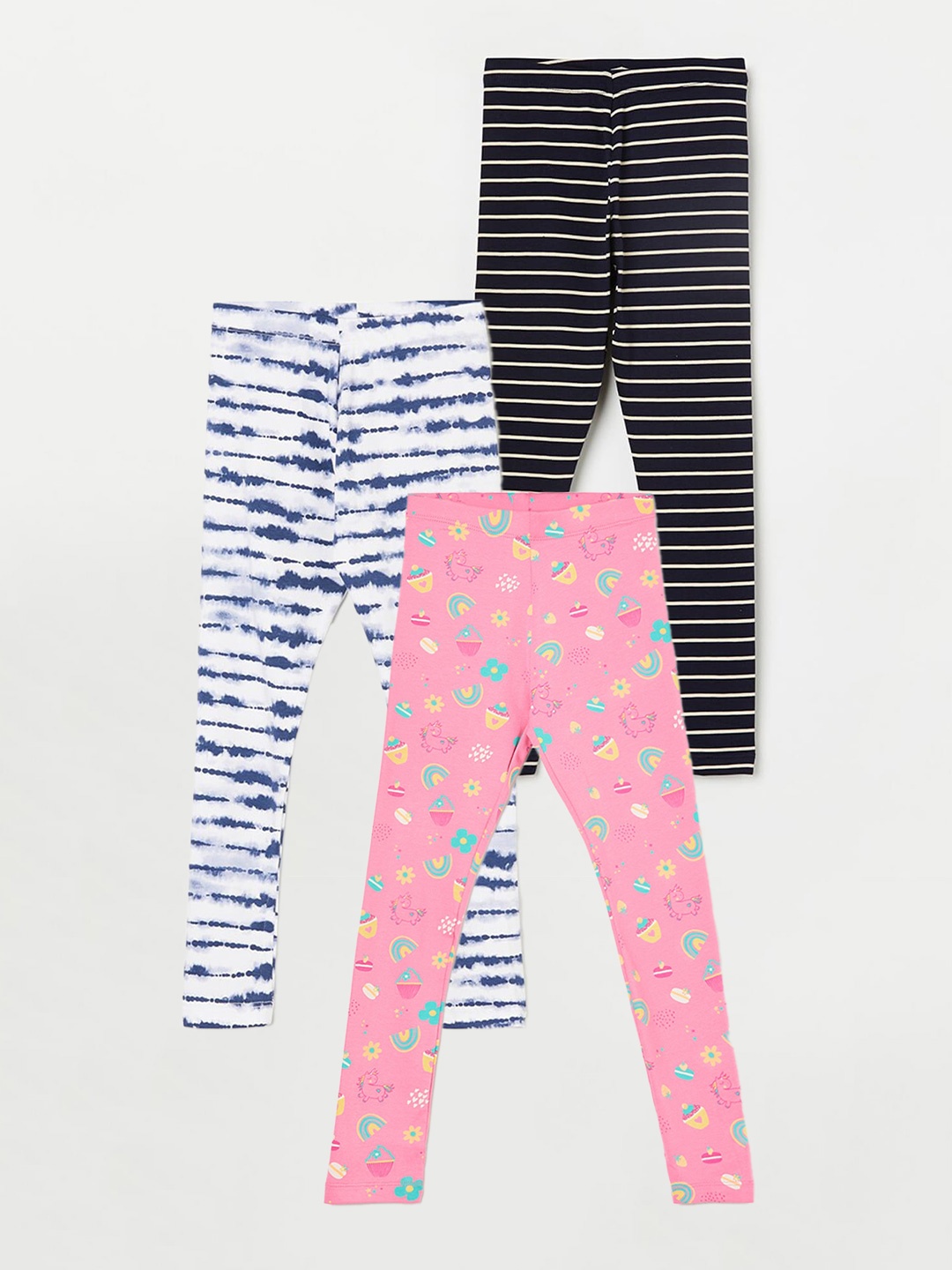 Fame Forever by Lifestyle Girls Pack Of 3 Printed Pure Cotton Ankle Length Leggings, Pink
Fame Forever by Lifestyle Girls Pack Of 3 Printed Pure Cotton Ankle Length Leggings, Pink