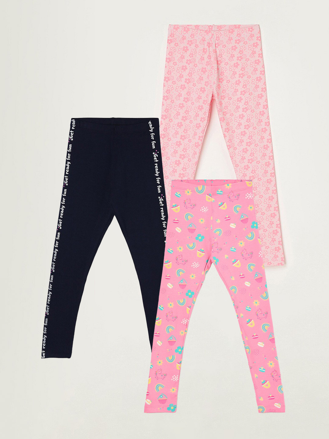 Fame Forever by Lifestyle Girls Pack Of 3 Printed Ankle Length Leggings, Pink
Fame Forever by Lifestyle Girls Pack Of 3 Printed Ankle Length Leggings, Pink