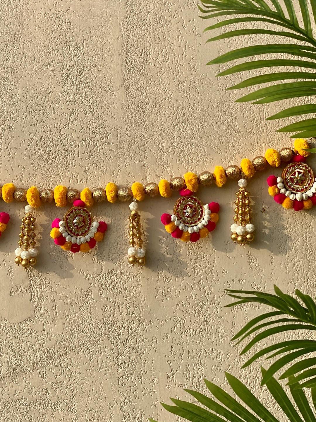 Mason Home Yellow & Red Artificial Flower Toran