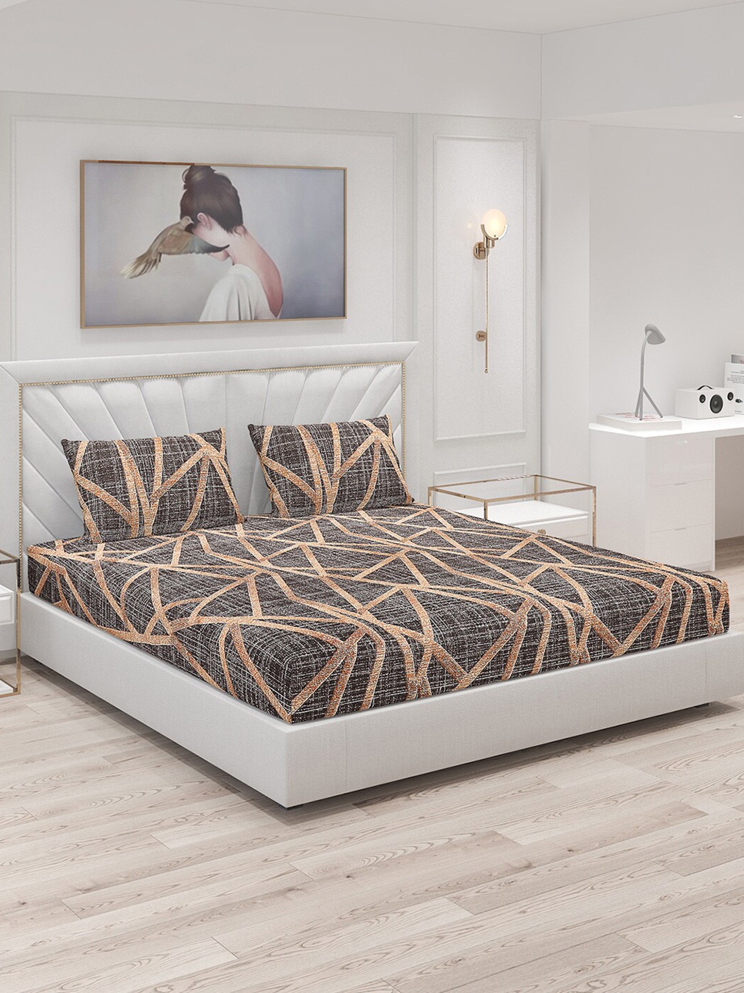 Monte Carlo Inspire Brown & Black Geometric 130 TC King Bedsheet with 2 Pillow Covers
Monte Carlo Inspire Brown & Black Geometric 130 TC King Bedsheet with 2 Pillow Covers