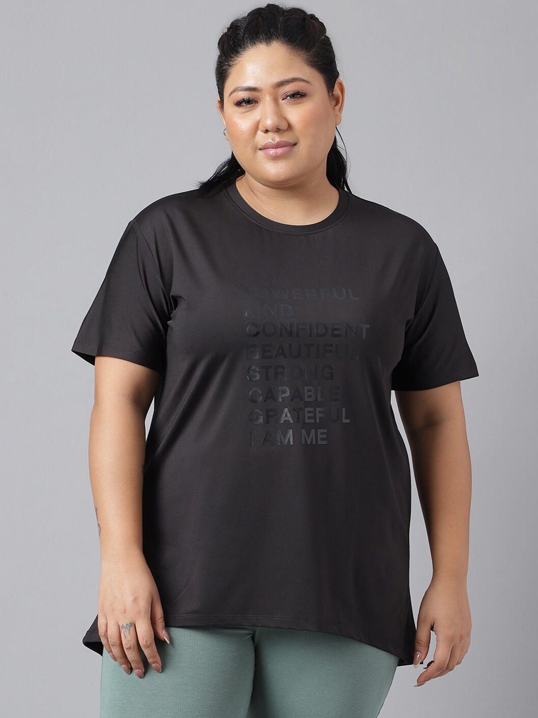 MKH Plus Size Typography Printed Drop Shoulder Sleeves Dri-FIT Relaxed Fit Sports T-shirt, Black
MKH Plus Size Typography Printed Drop Shoulder Sleeves Dri-FIT Relaxed Fit Sports T-shirt, Black