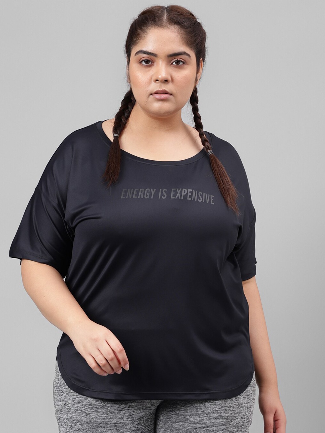 MKH Plus Size Typography Printed Drop Shoulder Sleeves Dri-FIT Relaxed Fit Sports T-shirt, Black
MKH Plus Size Typography Printed Drop Shoulder Sleeves Dri-FIT Relaxed Fit Sports T-shirt, Black