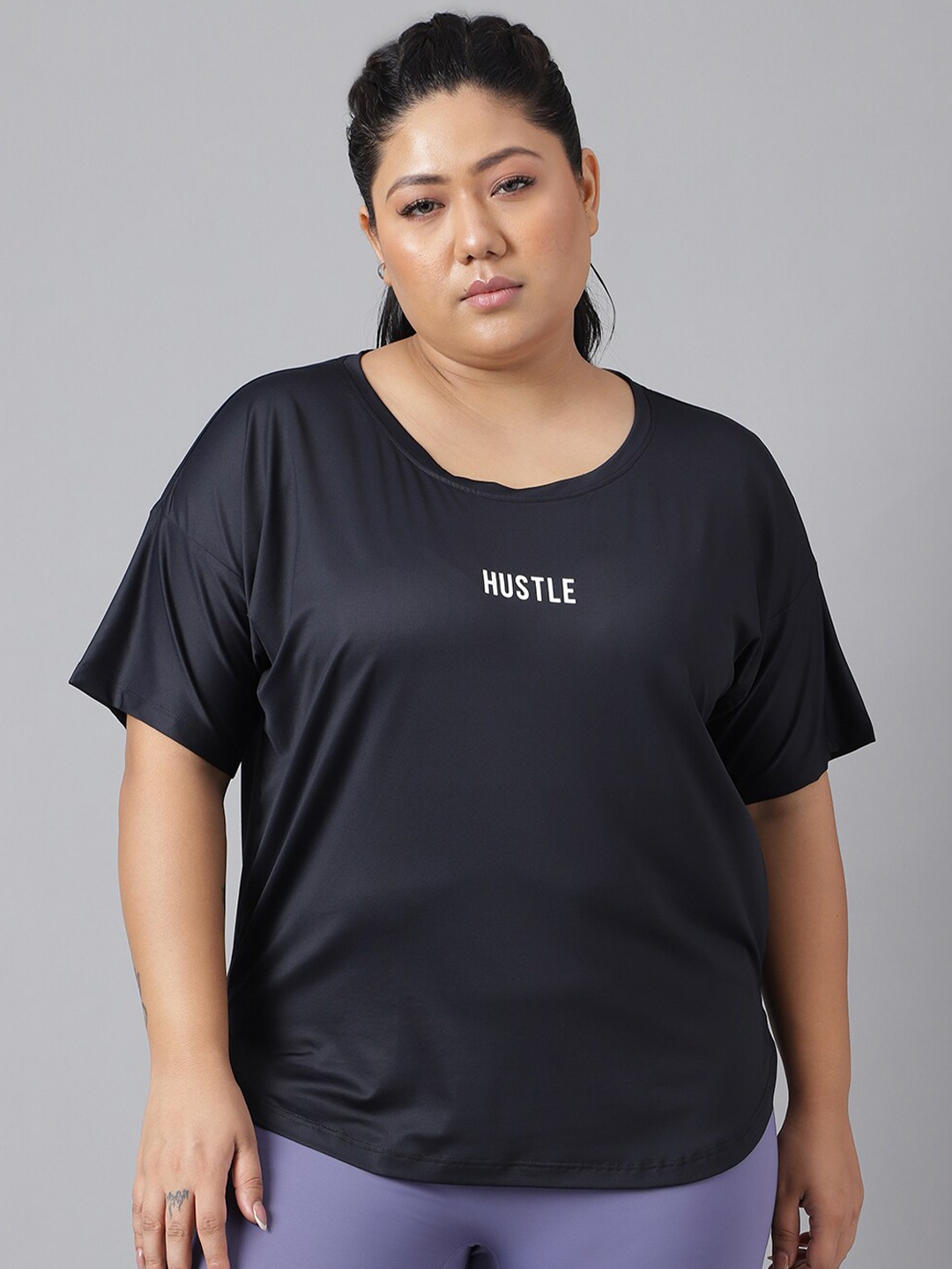 MKH Plus Size Relaxed Fit Typography Printed Dri-FIT Technology Sports T-shirt, Black
MKH Plus Size Relaxed Fit Typography Printed Dri-FIT Technology Sports T-shirt, Black