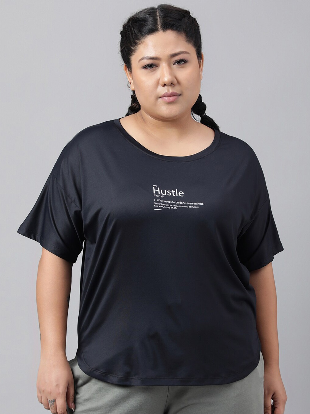 MKH Plus Size Relaxed Fit Typography Printed Round Neck Short Sleeve Dri-FIT T-shirt, Black
MKH Plus Size Relaxed Fit Typography Printed Round Neck Short Sleeve Dri-FIT T-shirt, Black