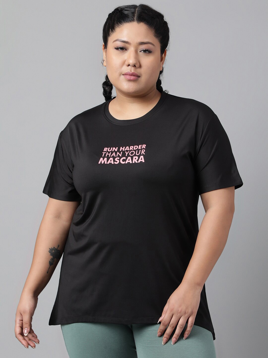 MKH Plus Size Typography Printed Drop Shoulder Sleeves Relaxed Fit Dri-FIT Sports T-Shirt, Black
MKH Plus Size Typography Printed Drop Shoulder Sleeves Relaxed Fit Dri-FIT Sports T-Shirt, Black
