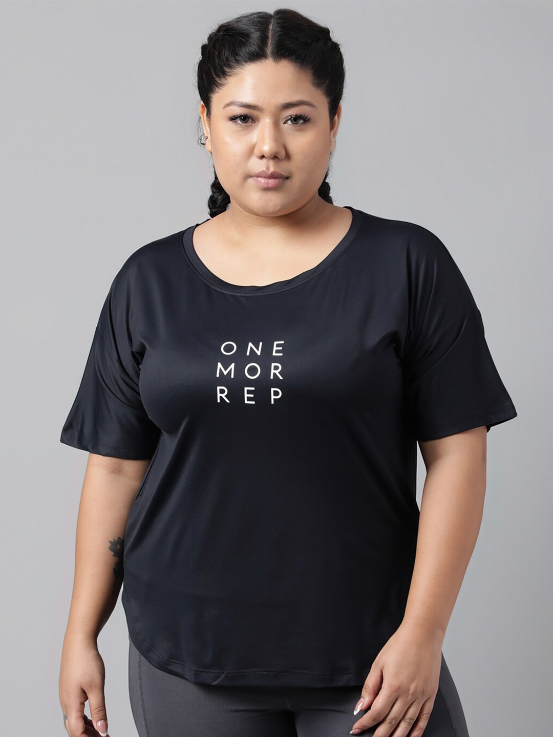 MKH Plus Size Typography Printed Drop Shoulder Sleeves Dri-FIT Relaxed Fit Sports T-shirt, Black
MKH Plus Size Typography Printed Drop Shoulder Sleeves Dri-FIT Relaxed Fit Sports T-shirt, Black