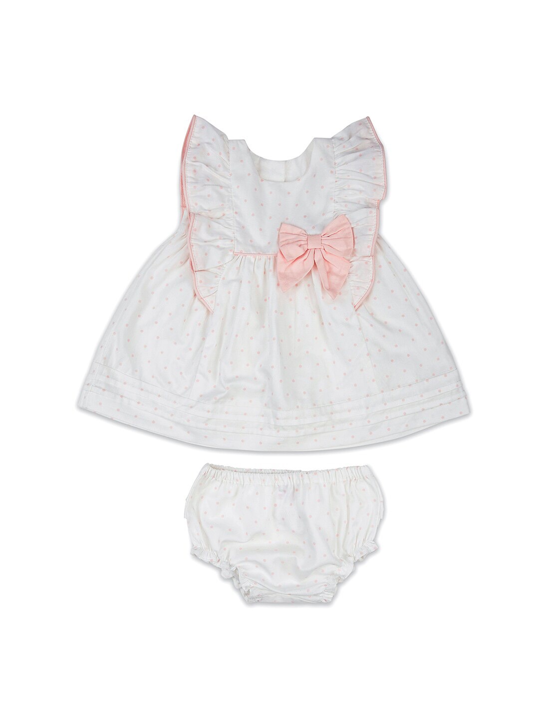 haus & kinder Infant Girls Polka Dots Printed Ruffles Detail Cotton A-Line Dress, White
haus & kinder Infant Girls Polka Dots Printed Ruffles Detail Cotton A-Line Dress, White