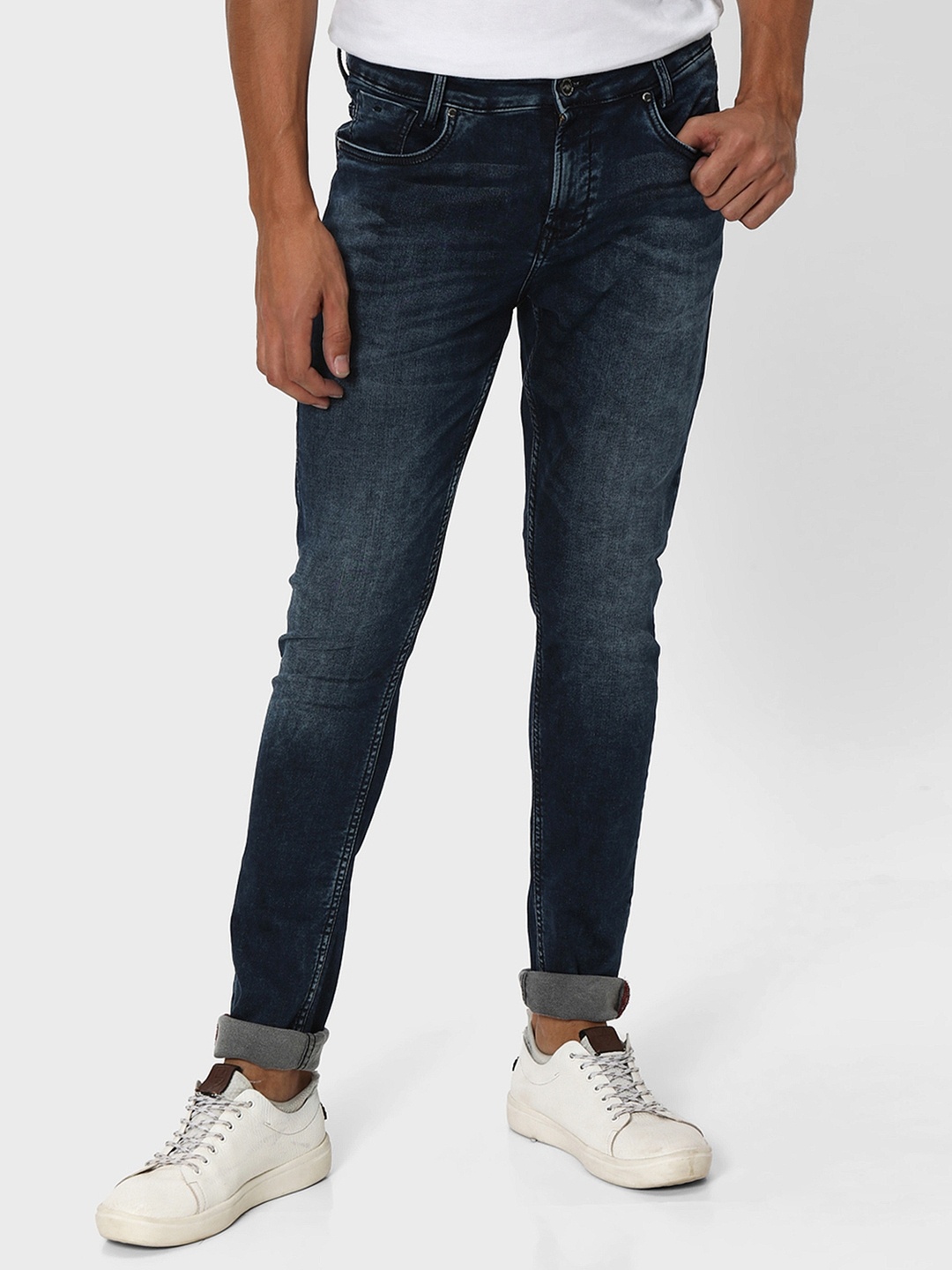 Mufti Men Skinny Fit Mid-Rise Light Fade Clean Look Stretchable Jeans, Navy blue
Mufti Men Skinny Fit Mid-Rise Light Fade Clean Look Stretchable Jeans, Navy blue
