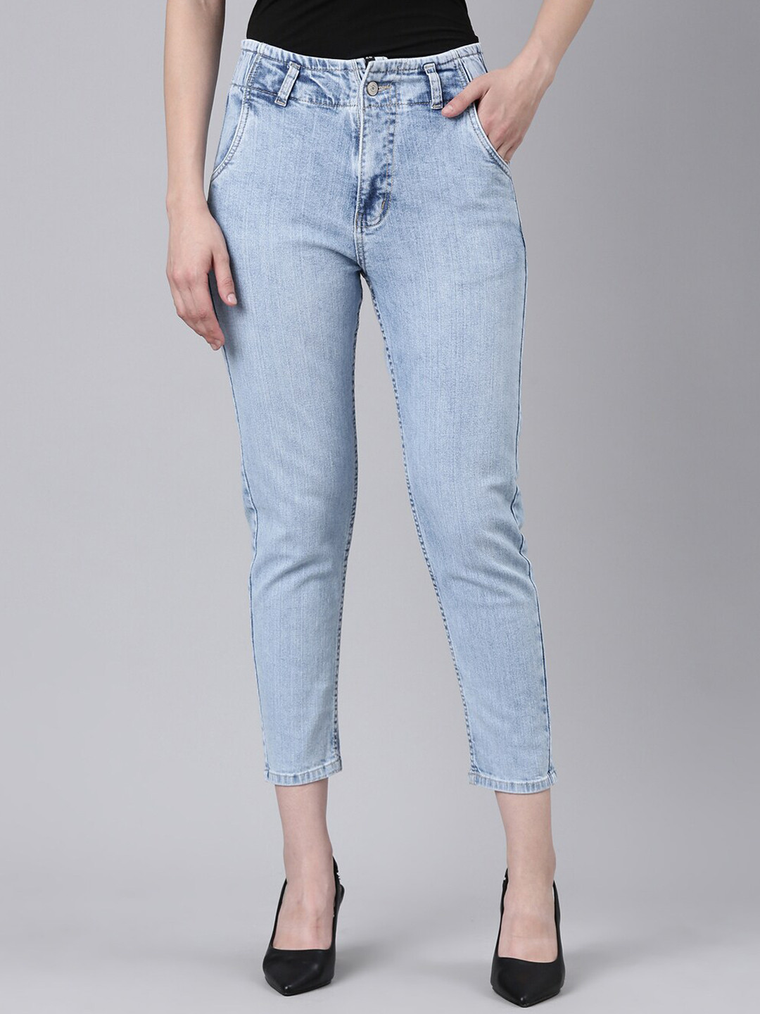 SHOWOFF Women Light Fade Acid Wash Mom Fit Stretchable Clean Look Jeans, Blue
SHOWOFF Women Light Fade Acid Wash Mom Fit Stretchable Clean Look Jeans, Blue
