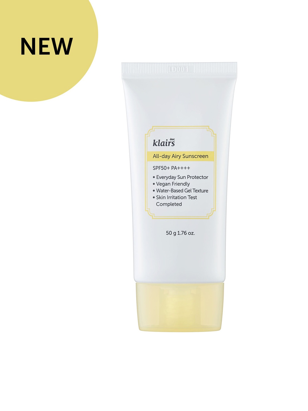dear klairs Korean Water Based Gel Based SPF 50+ PA++++ All Day Airy Sunscreen - 50g, White
dear klairs Korean Water Based Gel Based SPF 50+ PA++++ All Day Airy Sunscreen - 50g, White