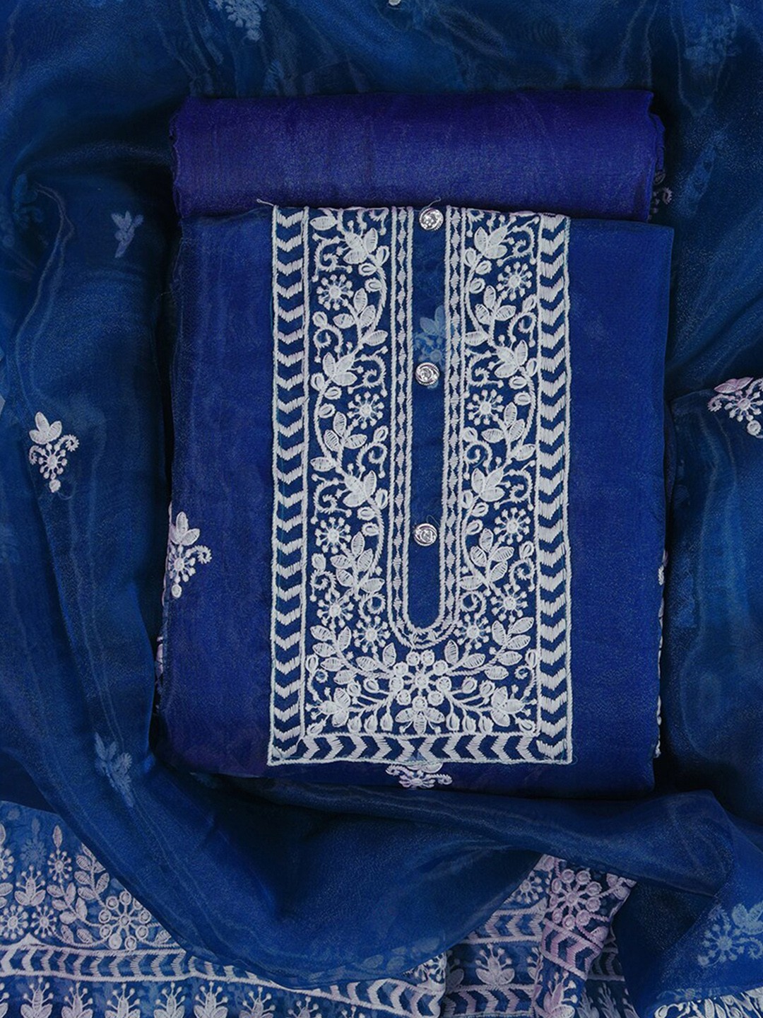 Sun Fashion And Lifestyle Floral Embroidered Organza Unstitched Dress Material, Blue
Sun Fashion And Lifestyle Floral Embroidered Organza Unstitched Dress Material, Blue