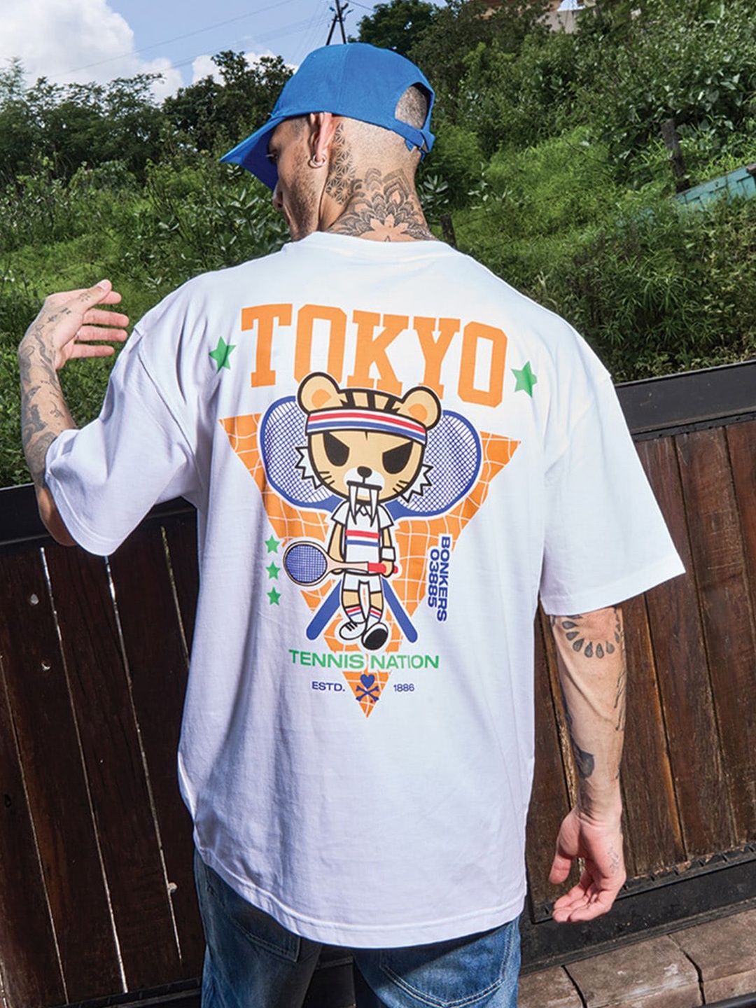 Bonkers Corner Graphic Printed Drop-Shoulder Sleeves Cotton Oversized T-shirt, White
Bonkers Corner Graphic Printed Drop-Shoulder Sleeves Cotton Oversized T-shirt, White