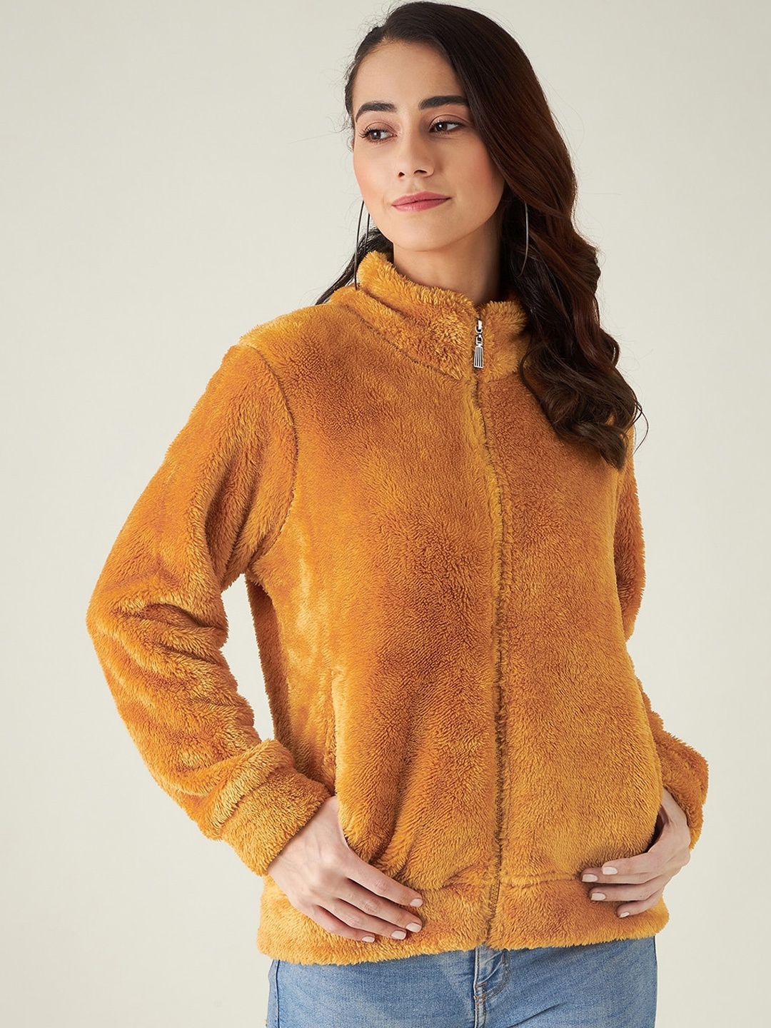Modeve Long Sleeves Stand Collar Lightweight Open Front Jacket With Faux Fur Trim, Yellow
Modeve Long Sleeves Stand Collar Lightweight Open Front Jacket With Faux Fur Trim, Yellow