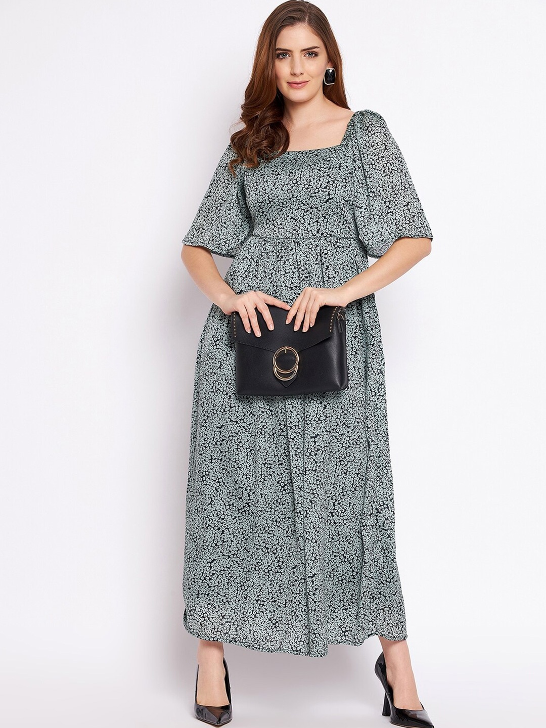 BAESD Floral Printed Square Neck Puffed Sleeves Cotton Fit and Flare Maxi Dress, Blue
BAESD Floral Printed Square Neck Puffed Sleeves Cotton Fit and Flare Maxi Dress, Blue