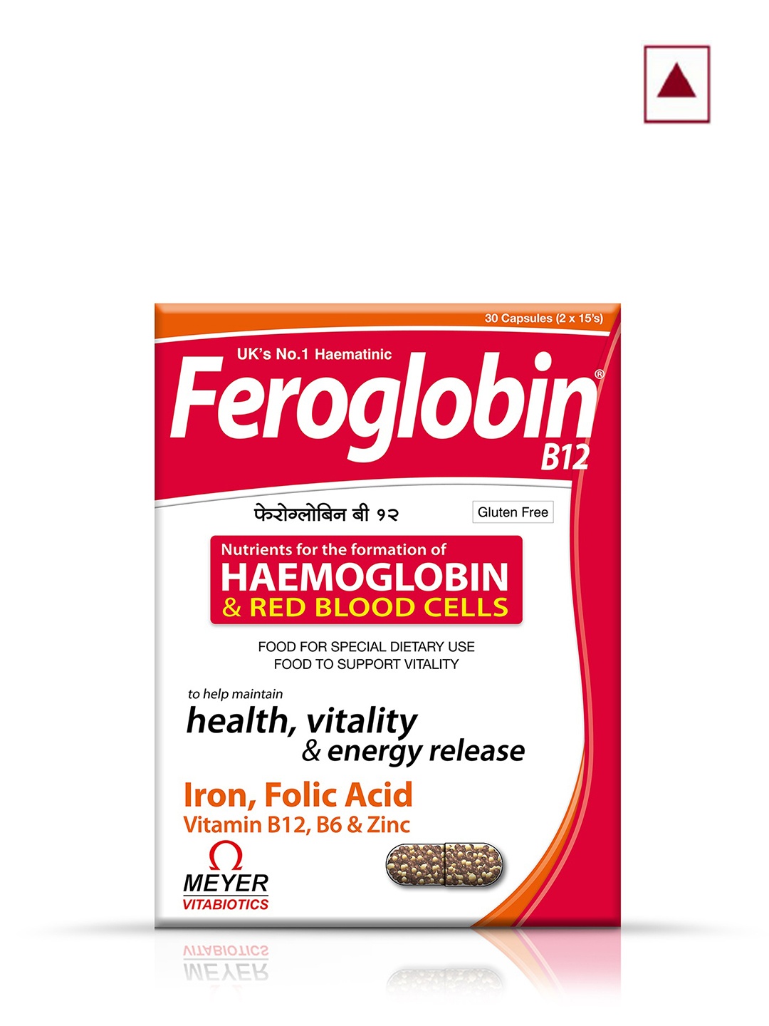 Feroglobin B12 Capsules With Iron & Folic Acid Supplement - 30 Capsules, Red
Feroglobin B12 Capsules With Iron & Folic Acid Supplement - 30 Capsules, Red