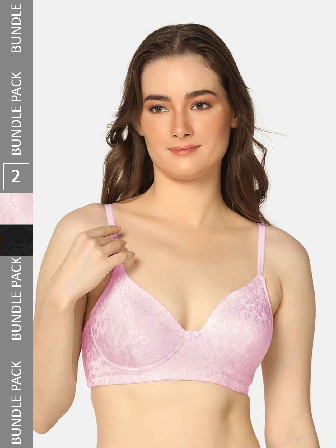 Curvy Love Pack Of 2 Full Coverage Lightly Padded T-shirt Bra With All Day Comfort, Black
Curvy Love Pack Of 2 Full Coverage Lightly Padded T-shirt Bra With All Day Comfort, Black