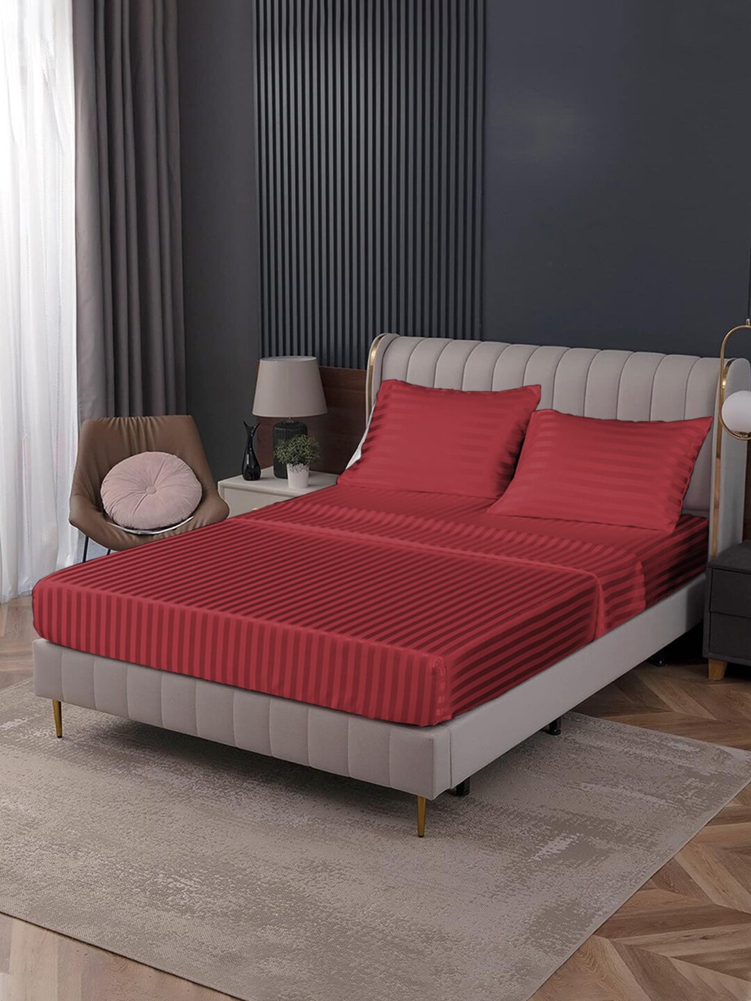 Cloth Fusion Microcloud Red Striped Microfiber 144 TC Single Bedsheet With 1 Pillow Cover
Cloth Fusion Microcloud Red Striped Microfiber 144 TC Single Bedsheet With 1 Pillow Cover