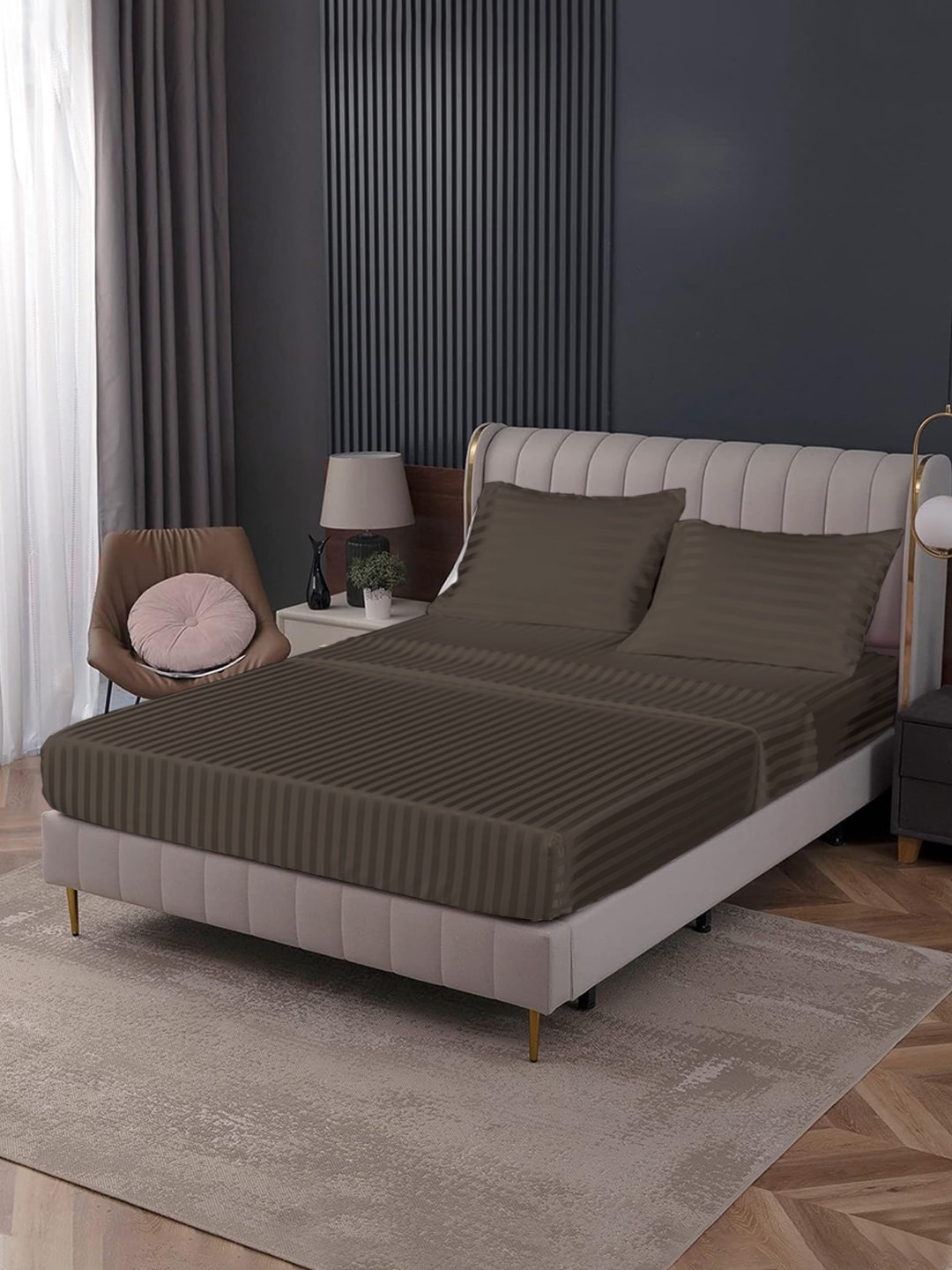 Cloth Fusion Microcloud Brown Microfiber 144 TC Fitted Single Bedsheet & Pillow Covers
Cloth Fusion Microcloud Brown Microfiber 144 TC Fitted Single Bedsheet & Pillow Covers