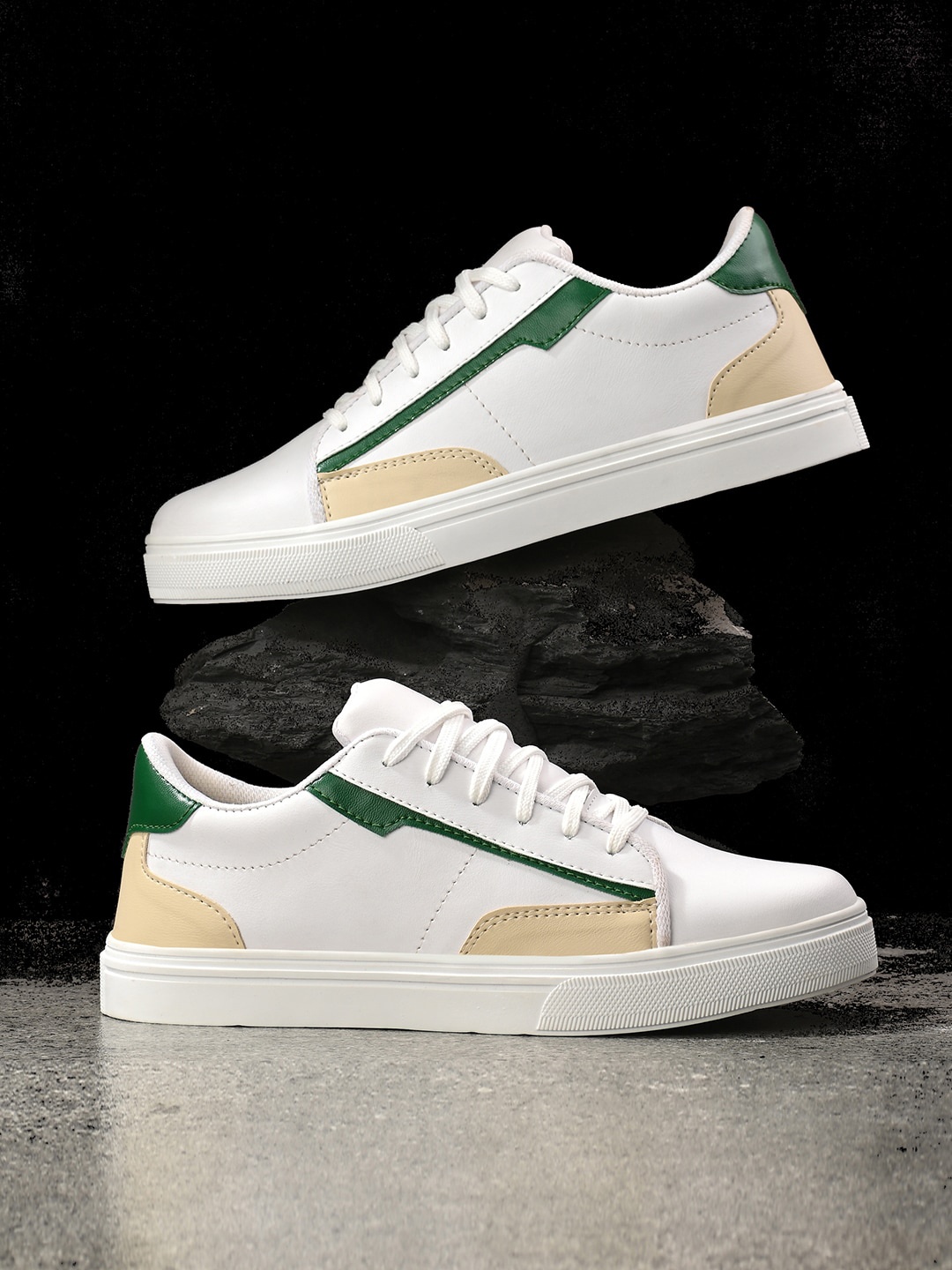 The Roadster Lifestyle Co. Men White & Beige Colourblocked Lightweight Basics Sneakers
The Roadster Lifestyle Co. Men White & Beige Colourblocked Lightweight Basics Sneakers