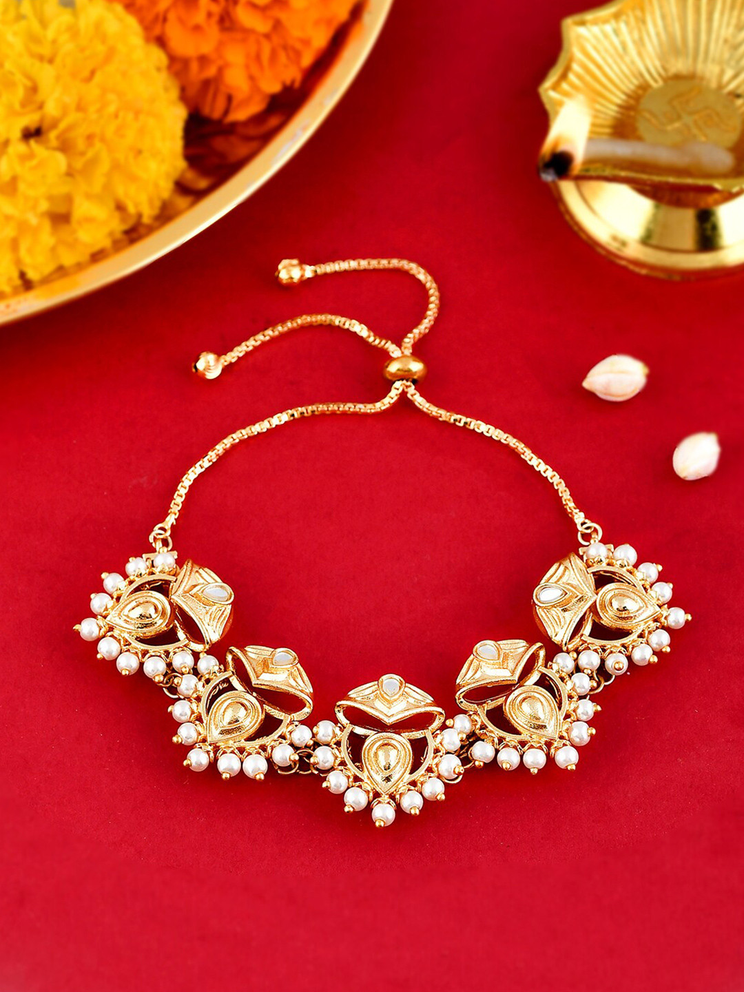 Voylla Gold-Plated Charm Bracelet 
Voylla Gold-Plated Charm Bracelet