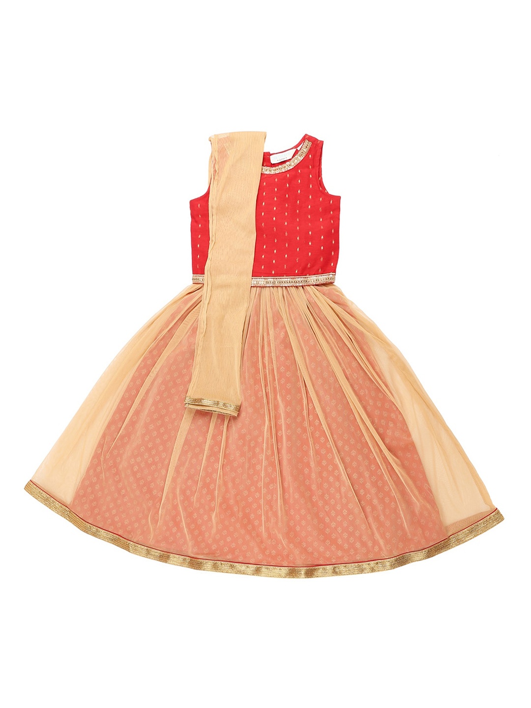 AKKRITI BY PANTALOONS Girls Embellished Ready to Wear Lehenga & Blouse With Dupatta, Red
AKKRITI BY PANTALOONS Girls Embellished Ready to Wear Lehenga & Blouse With Dupatta, Red