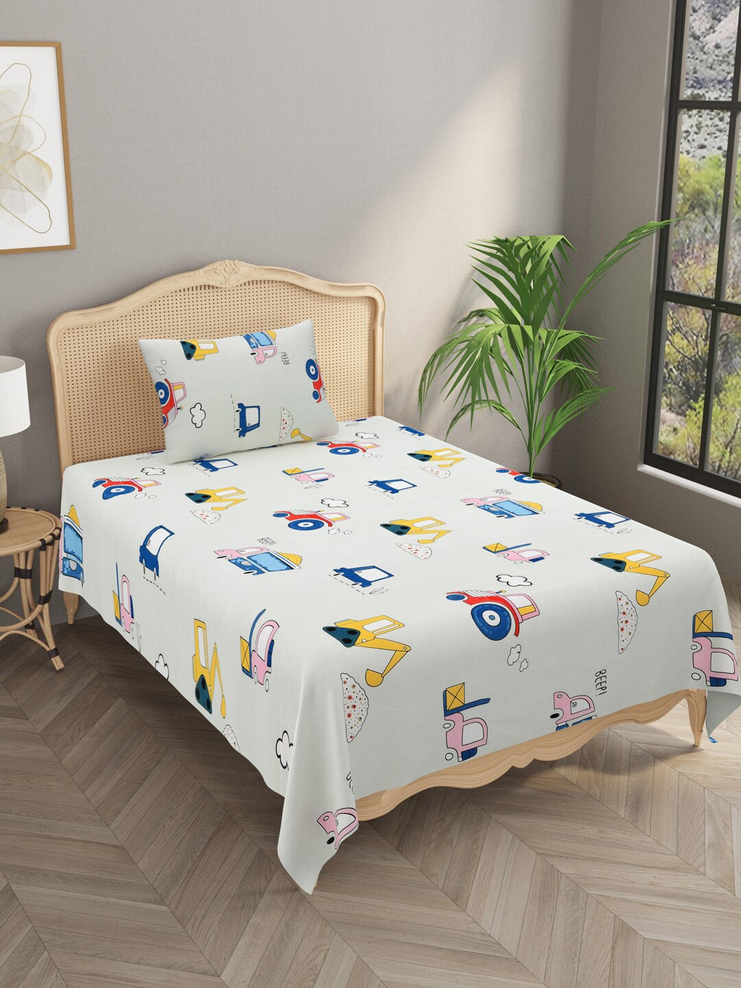 Gulaab Jaipur Beige & Yellow Graphic Cotton 210 TC Single Bedsheet With 1 Pillow Cover
Gulaab Jaipur Beige & Yellow Graphic Cotton 210 TC Single Bedsheet With 1 Pillow Cover