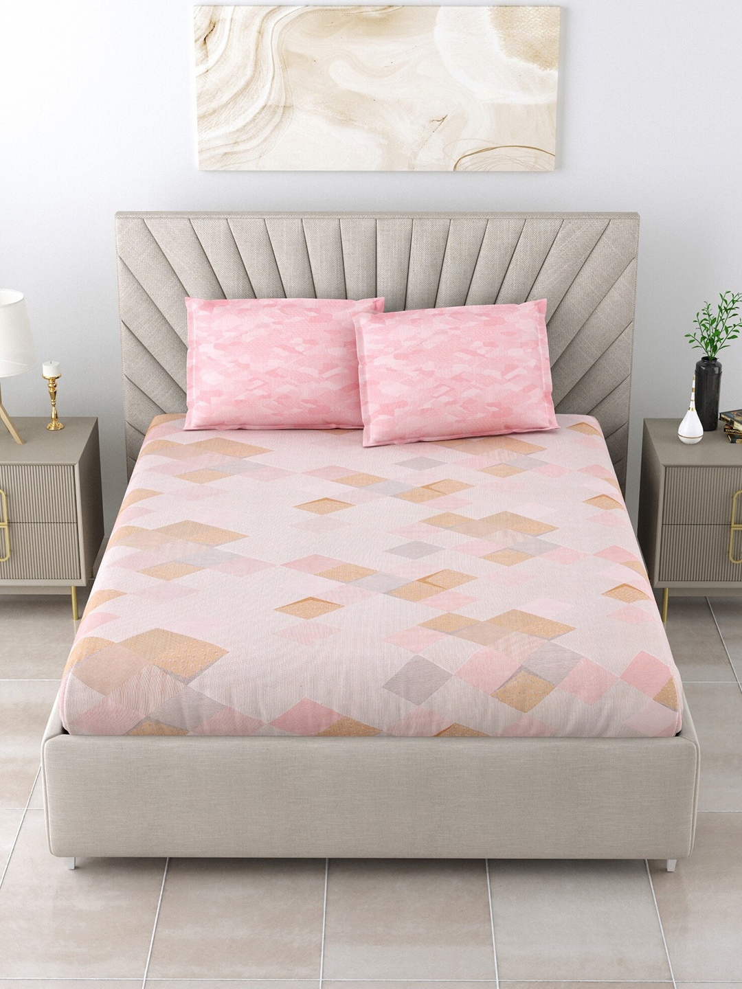 Salona Bichona Pink Striped Reversible Pure Cotton 180 TC King Bedsheet & 2 Pillow Covers
Salona Bichona Pink Striped Reversible Pure Cotton 180 TC King Bedsheet & 2 Pillow Covers