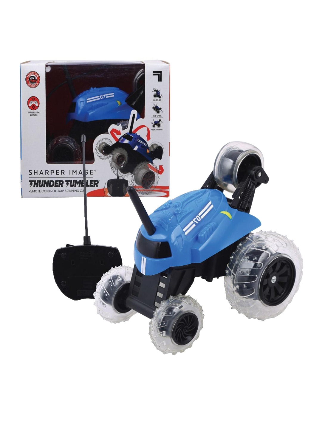 SHARPER IMAGE Kids Blue Thunder Tumbler Spinning Stunt Remote Controlled Car Toy Vehicle
SHARPER IMAGE Kids Blue Thunder Tumbler Spinning Stunt Remote Controlled Car Toy Vehicle
