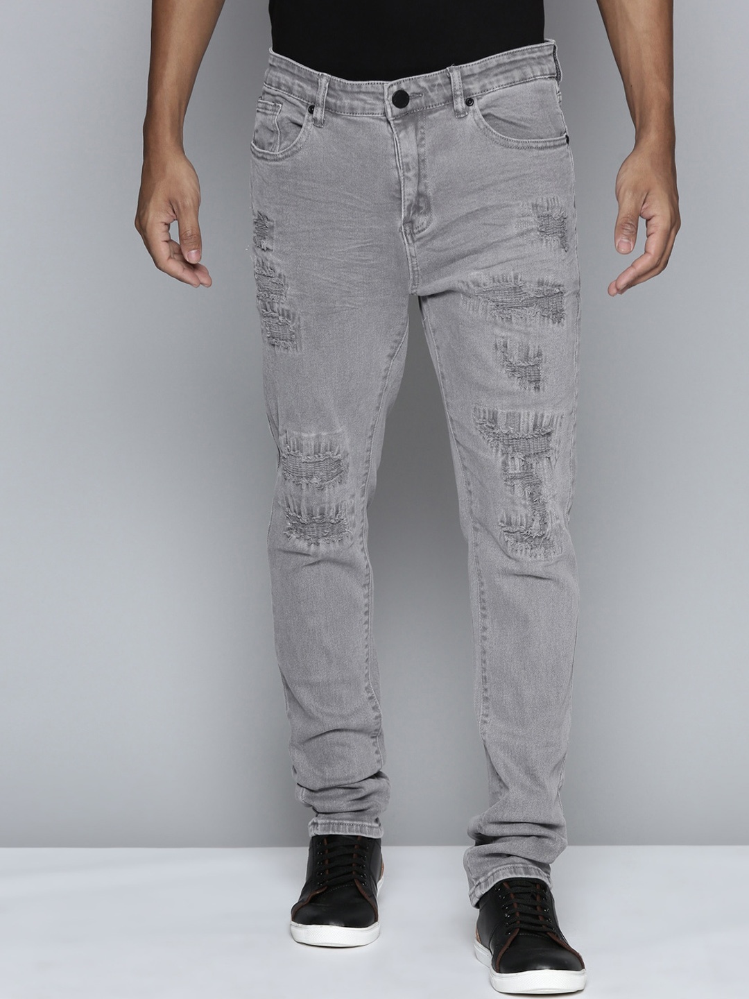WAIMEA Men Hollywood Skinny Fit Mildly Distressed Heavy Fade Stretchable Jeans, Grey
WAIMEA Men Hollywood Skinny Fit Mildly Distressed Heavy Fade Stretchable Jeans, Grey