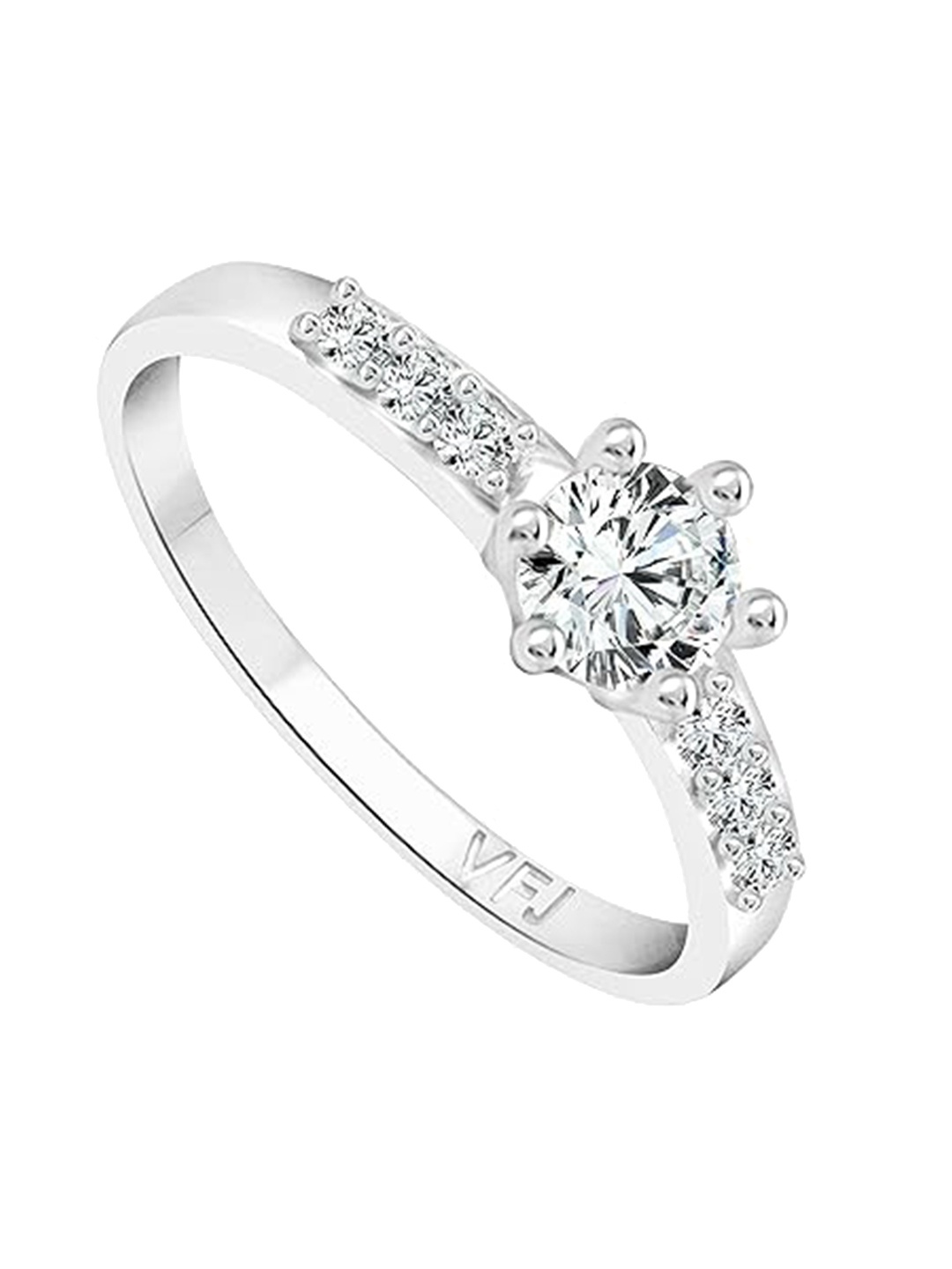Vighnaharta Engage Solitaire Rhodium-Plated CZ Stone-Studded Adjustable Finger Ring, Silver
Vighnaharta Engage Solitaire Rhodium-Plated CZ Stone-Studded Adjustable Finger Ring, Silver