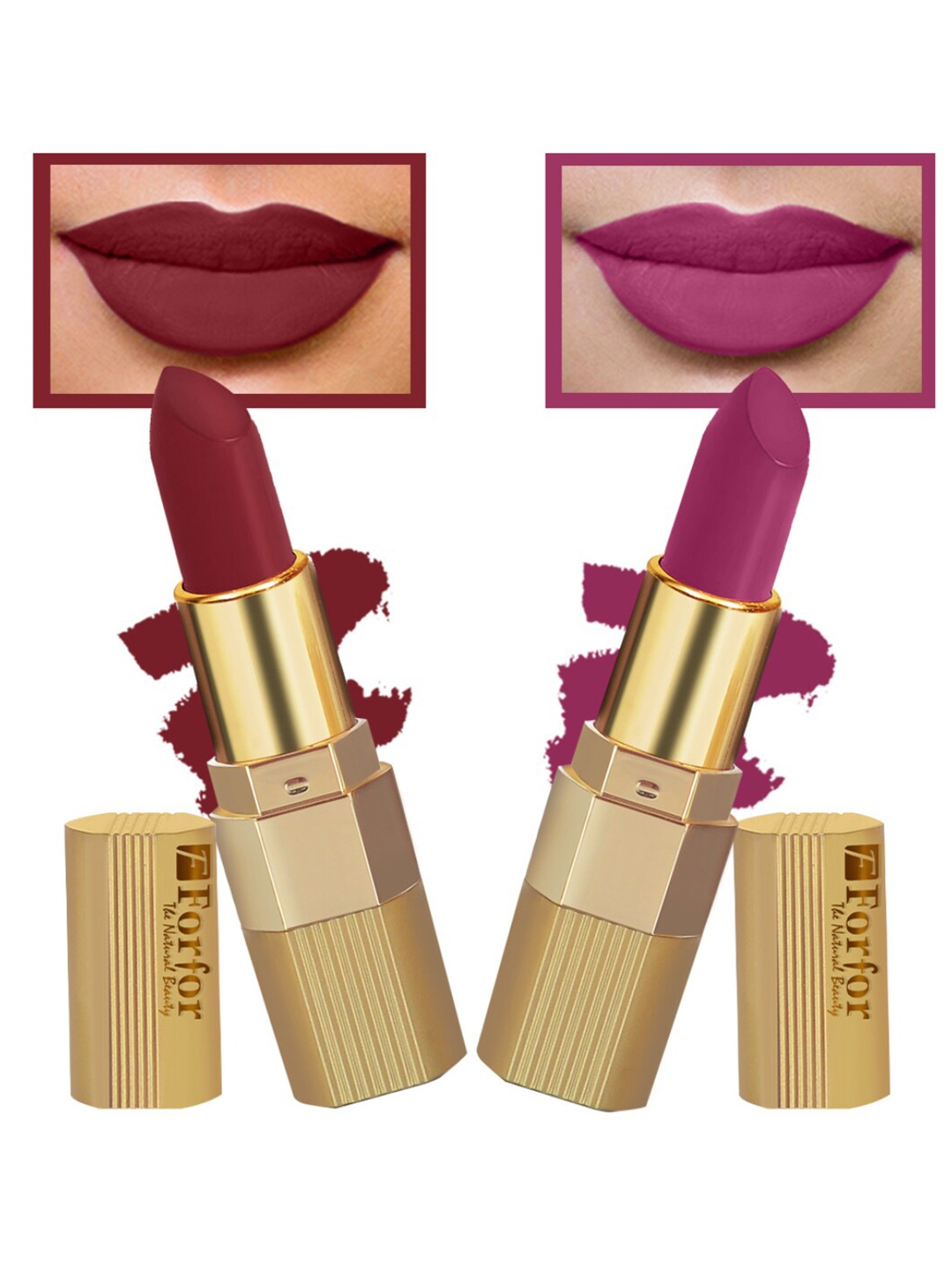 FORFOR Set of 2 Xpression Stick Longwear Matte Lipstick- Magenta 302 & Cherry Red 304
FORFOR Set of 2 Xpression Stick Longwear Matte Lipstick- Magenta 302 & Cherry Red 304
