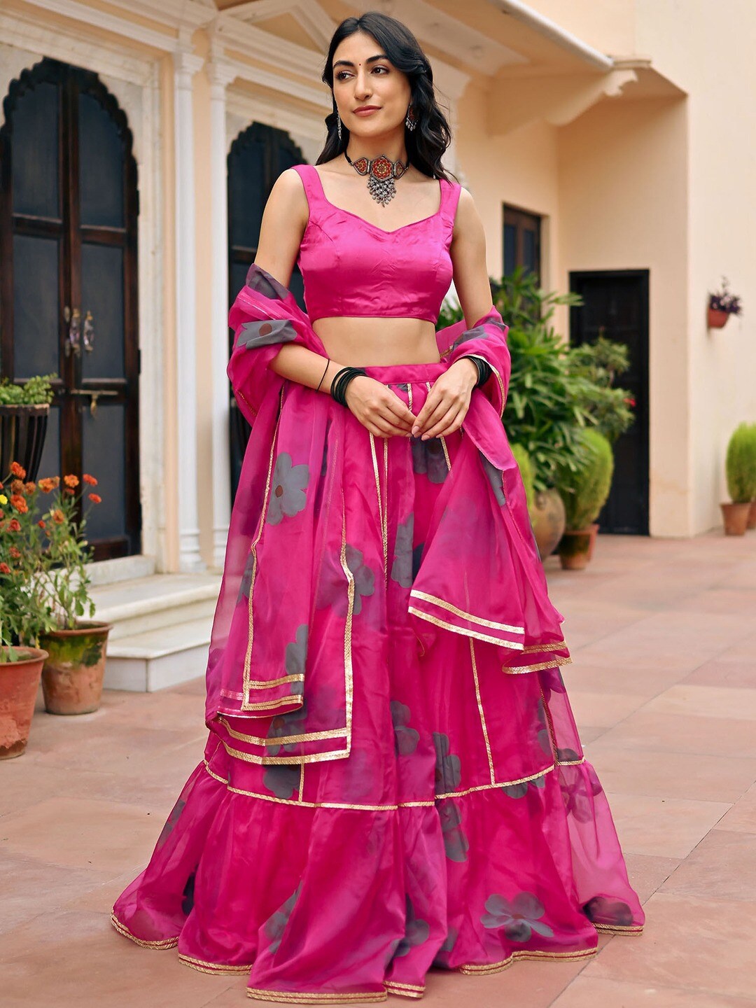Lavanya The Label Floral Printed Organza Ready to Wear Lehenga & Blouse With Dupatta, Pink
Lavanya The Label Floral Printed Organza Ready to Wear Lehenga & Blouse With Dupatta, Pink