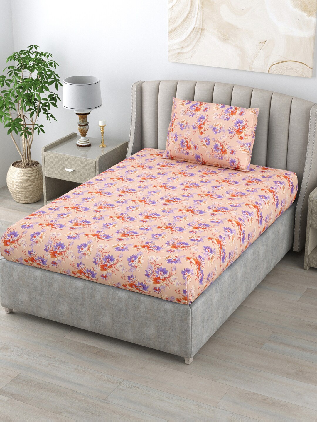 BOMBAY DYEING Allure Brown & White Floral Cotton 120 TC Single Bedsheet & 1 Pillow Cover
BOMBAY DYEING Allure Brown & White Floral Cotton 120 TC Single Bedsheet & 1 Pillow Cover