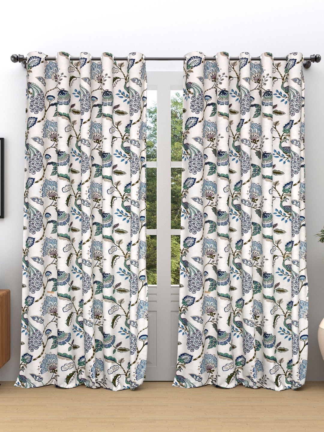 RAASO Blue & White 2 Pieces Ethnic Motifs Cotton Room Darkening Long Door Curtains
RAASO Blue & White 2 Pieces Ethnic Motifs Cotton Room Darkening Long Door Curtains