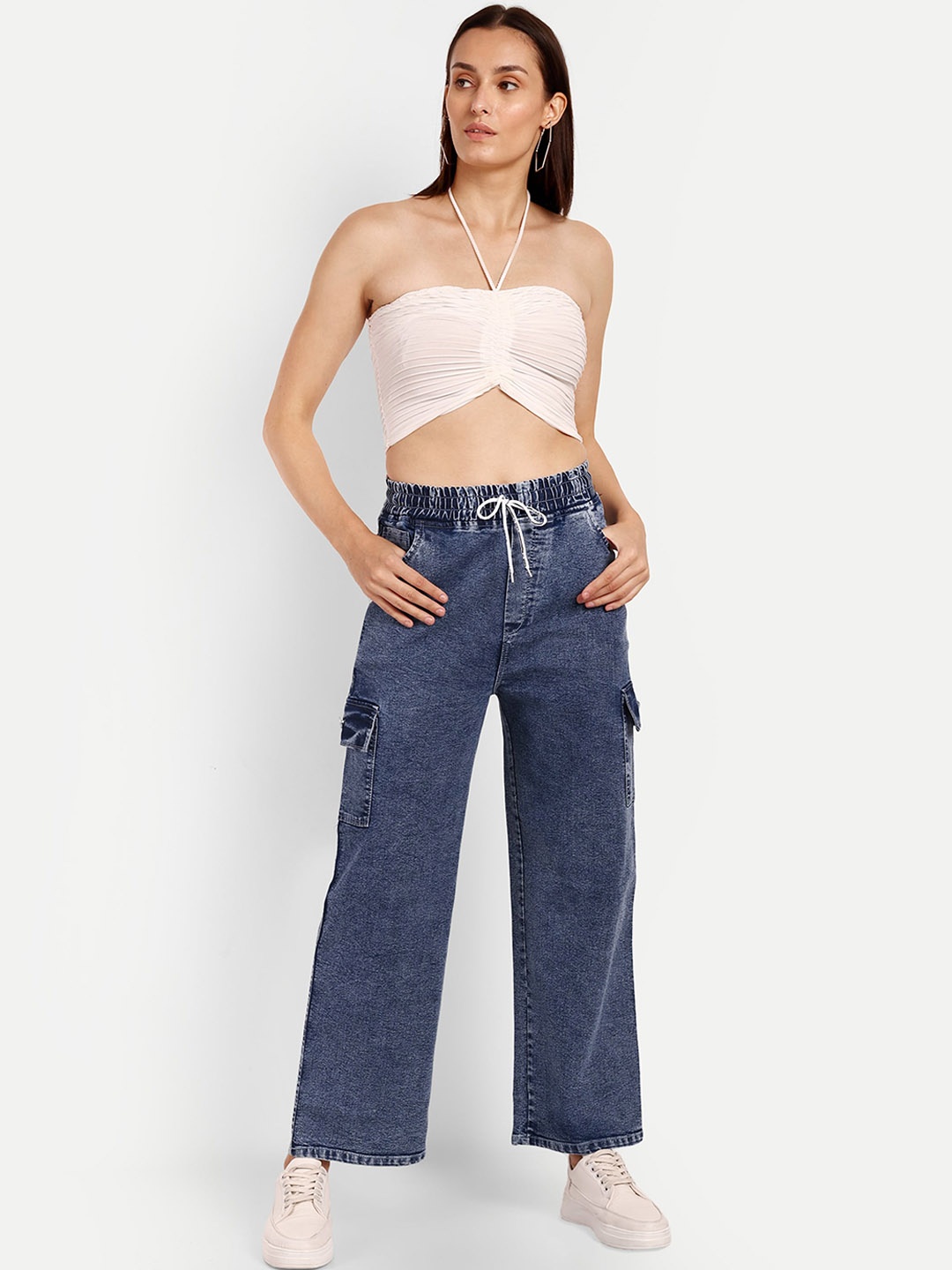 Next One Women Smart Wide Leg High-Rise Clean Look Light Fade Stretchable Jeans, Blue
Next One Women Smart Wide Leg High-Rise Clean Look Light Fade Stretchable Jeans, Blue