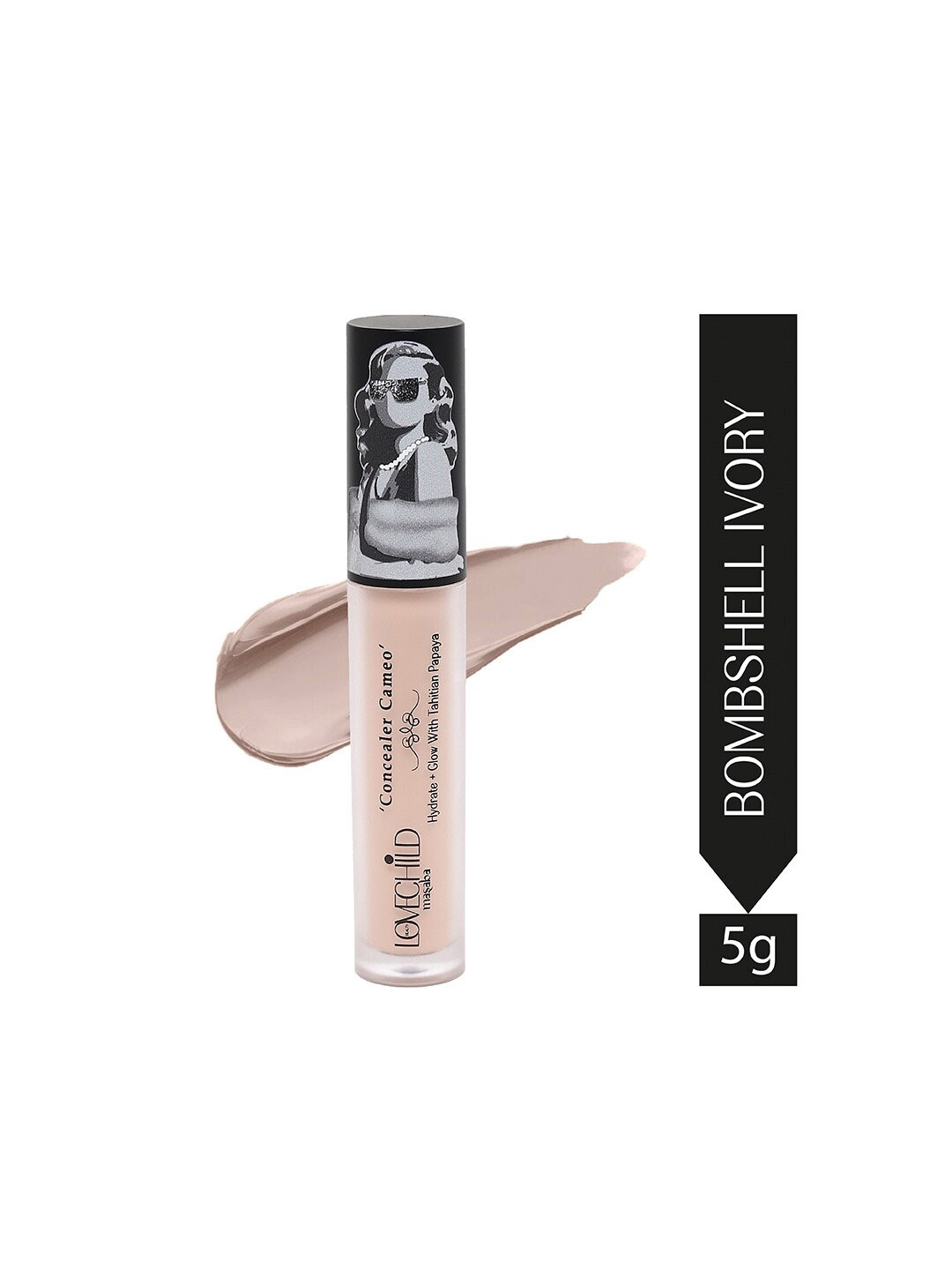 Lovechild Masaba Cameo Hydrate & Glow Concealer with Tahitian Papaya - Bombshell Ivory, Beige
Lovechild Masaba Cameo Hydrate & Glow Concealer with Tahitian Papaya - Bombshell Ivory, Beige