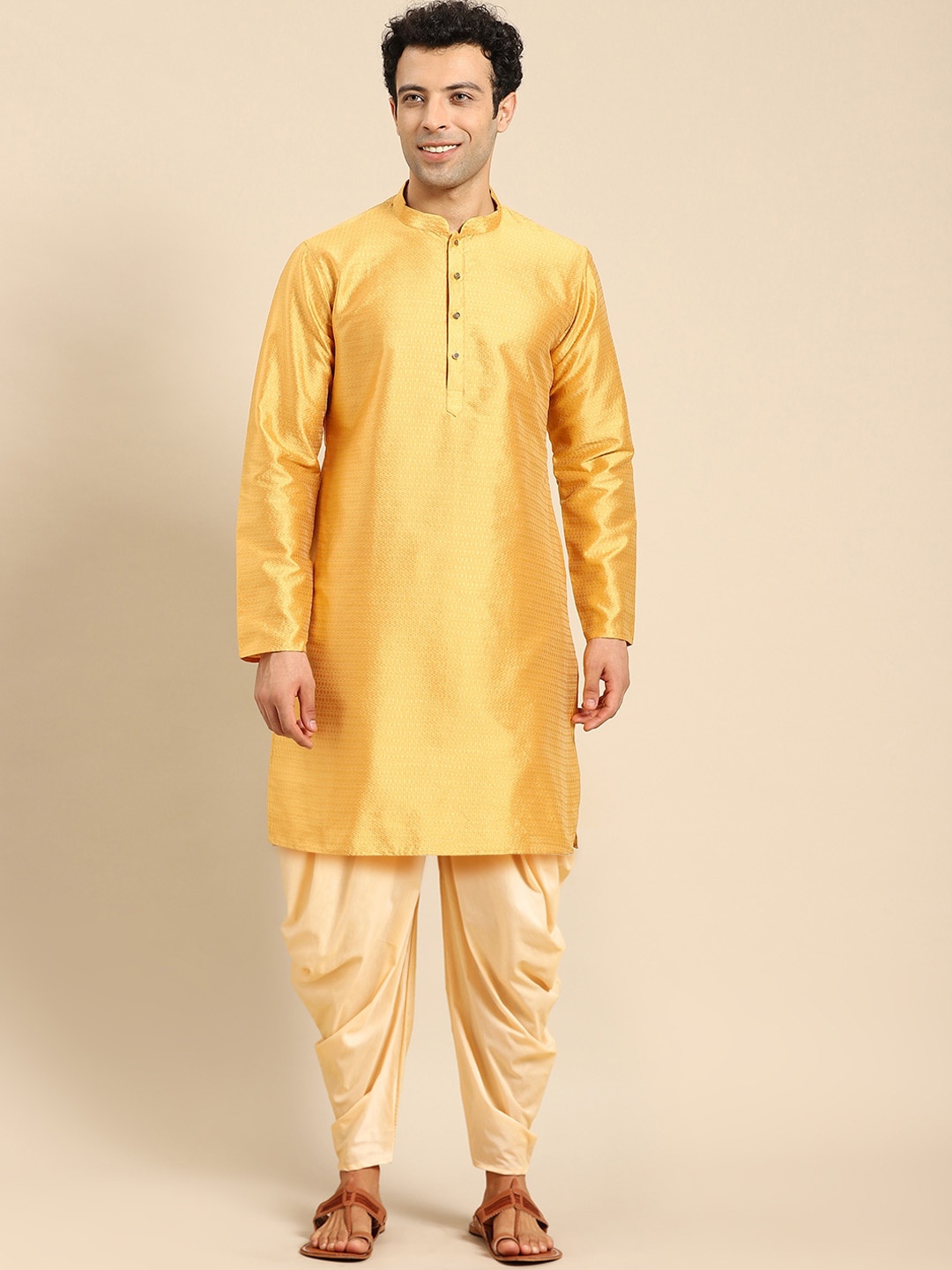 Anouk Mustard Yellow Ethnic Motif Woven Design Regular Straight Kurta with Dhoti Pants
Anouk Mustard Yellow Ethnic Motif Woven Design Regular Straight Kurta with Dhoti Pants