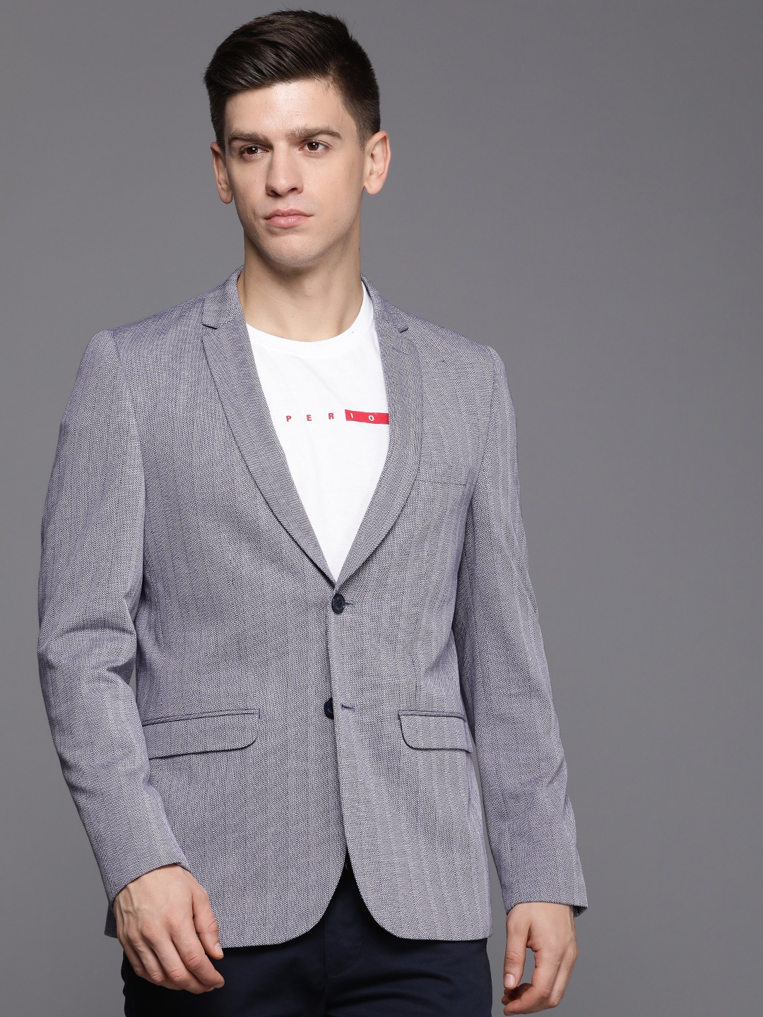 Louis Philippe Sport Self Design Super Slim Fit Single-Breasted Semiformal Blazers, Navy blue
Louis Philippe Sport Self Design Super Slim Fit Single-Breasted Semiformal Blazers, Navy blue