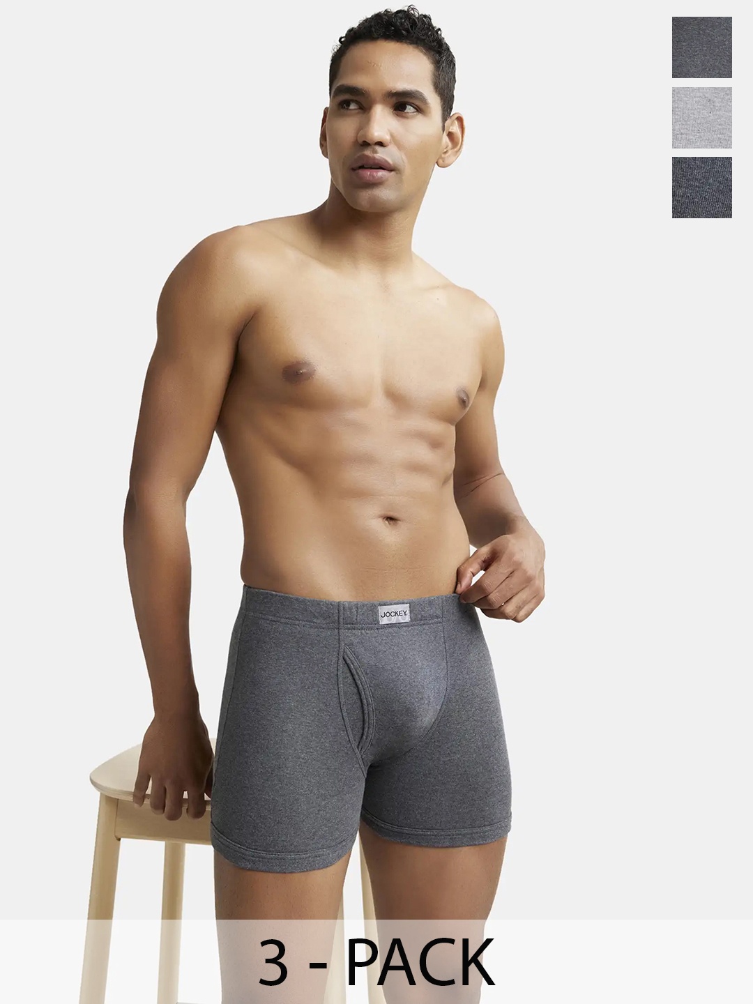 Jockey Pack of 3 Super Combed Cotton Rib Boxer Brief with Ultrasoft Waistband-8008, Navy blue
Jockey Pack of 3 Super Combed Cotton Rib Boxer Brief with Ultrasoft Waistband-8008, Navy blue