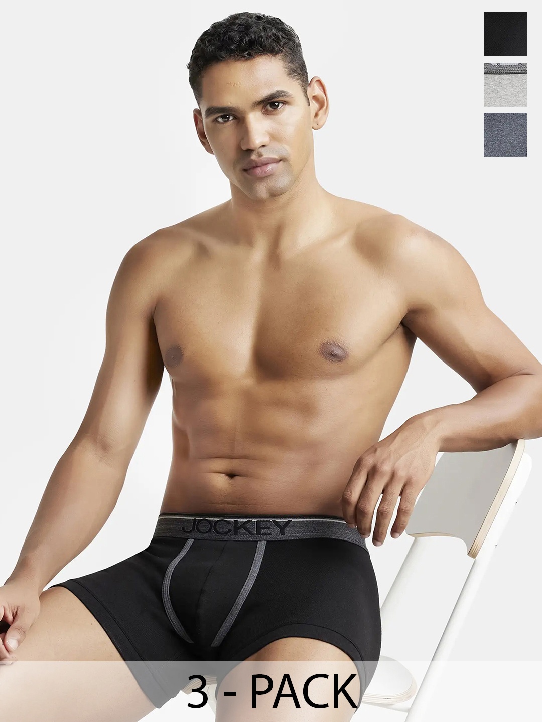 Jockey Pack of 3 Super Combed Cotton Rib Boxer Brief with Ultrasoft Waistband-8009, Black
Jockey Pack of 3 Super Combed Cotton Rib Boxer Brief with Ultrasoft Waistband-8009, Black