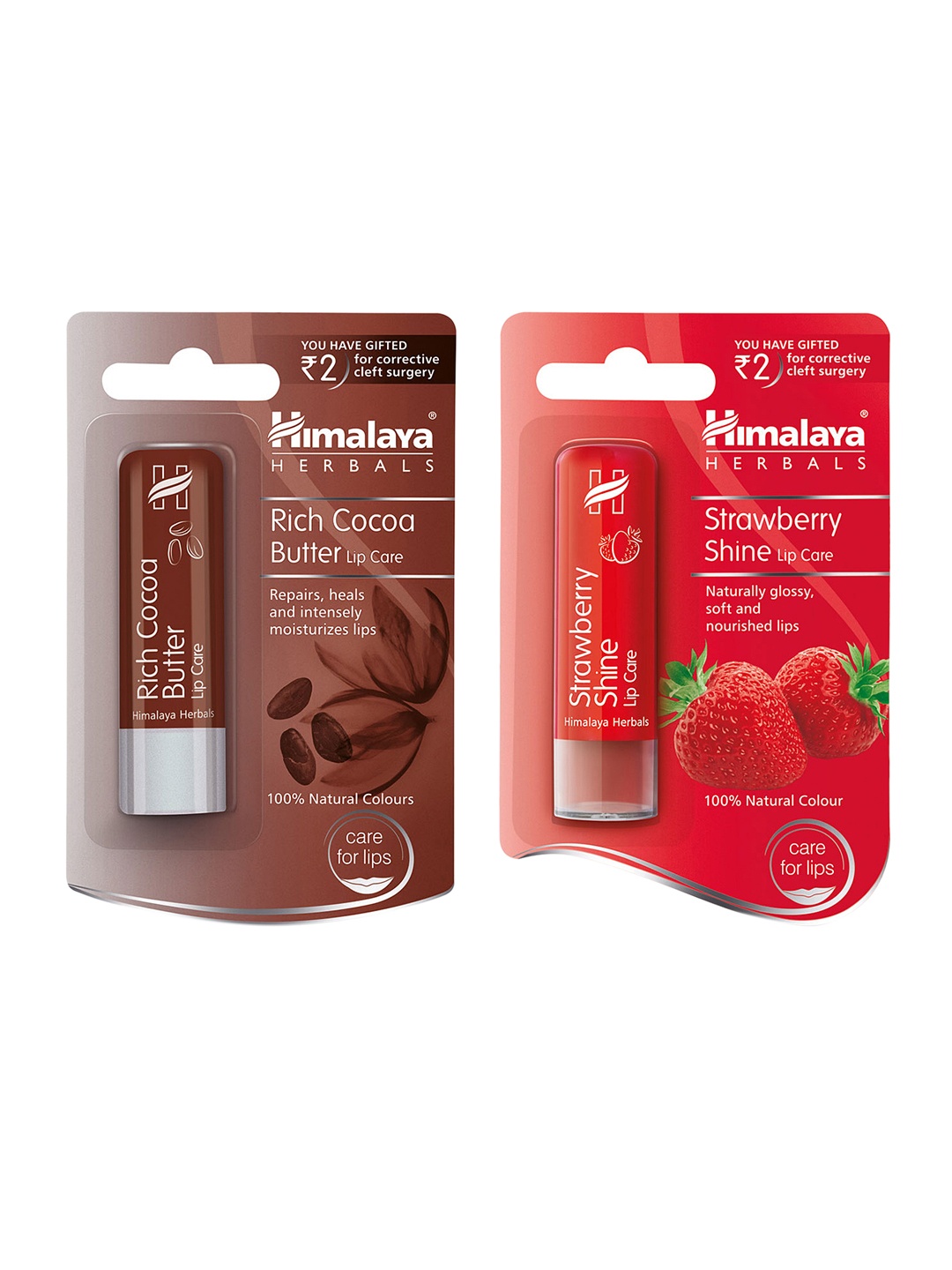 Himalaya Set of 2 Lip Care 4.5g each - Strawberry Shine & Rich Cocoa Butter, Red
Himalaya Set of 2 Lip Care 4.5g each - Strawberry Shine & Rich Cocoa Butter, Red