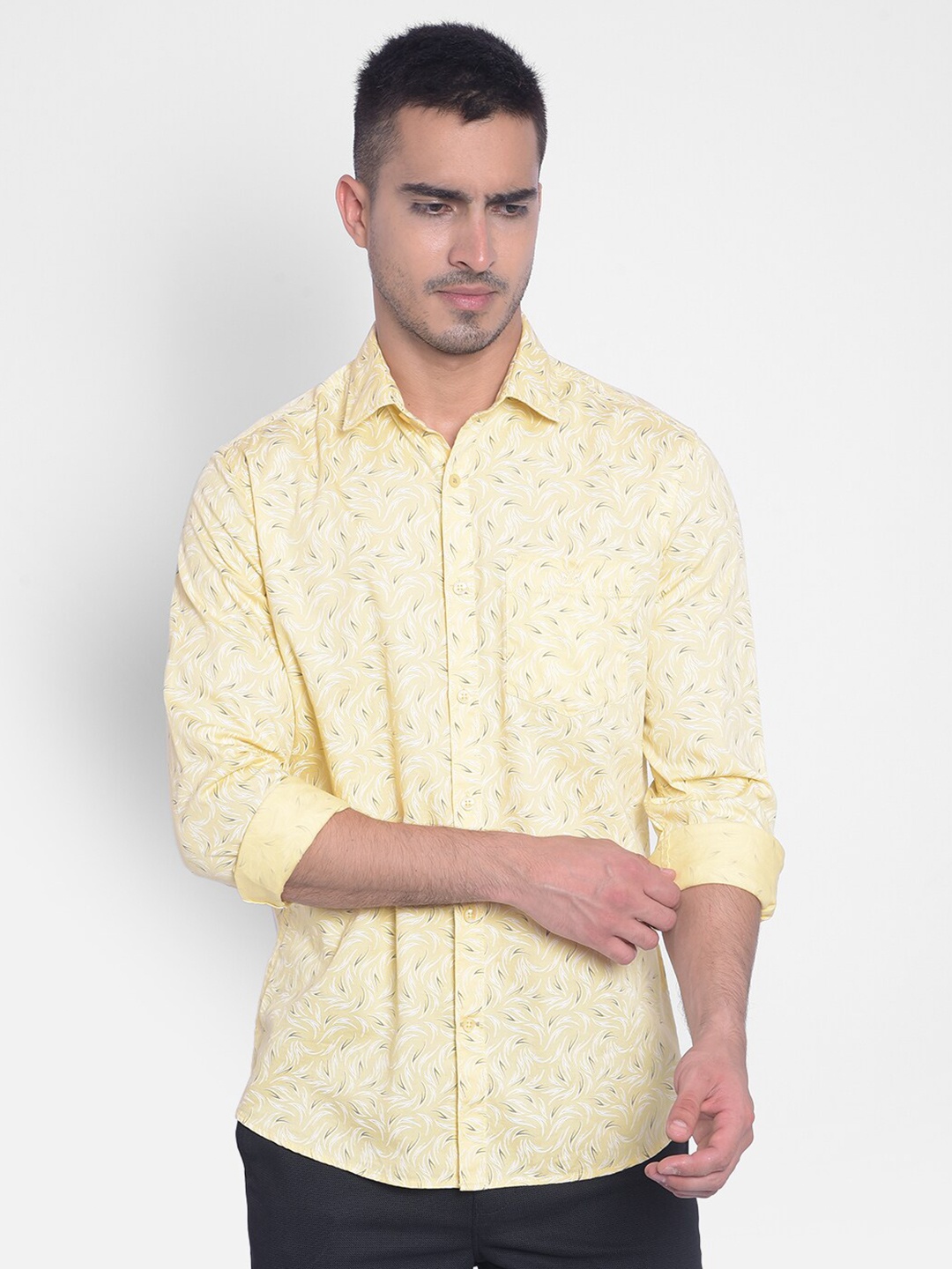Crimsoune Club Slim Fit Conversational Printed Mandarin Collar Pure Cotton Casual Shirt, Yellow
Crimsoune Club Slim Fit Conversational Printed Mandarin Collar Pure Cotton Casual Shirt, Yellow