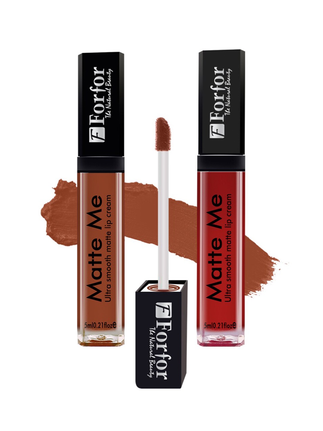 FORFOR Set of 2 Matte Me Ultra Smooth Matte Liquid Lipstick 5 ml Each - Shade 116 & 122, Brown
FORFOR Set of 2 Matte Me Ultra Smooth Matte Liquid Lipstick 5 ml Each - Shade 116 & 122, Brown