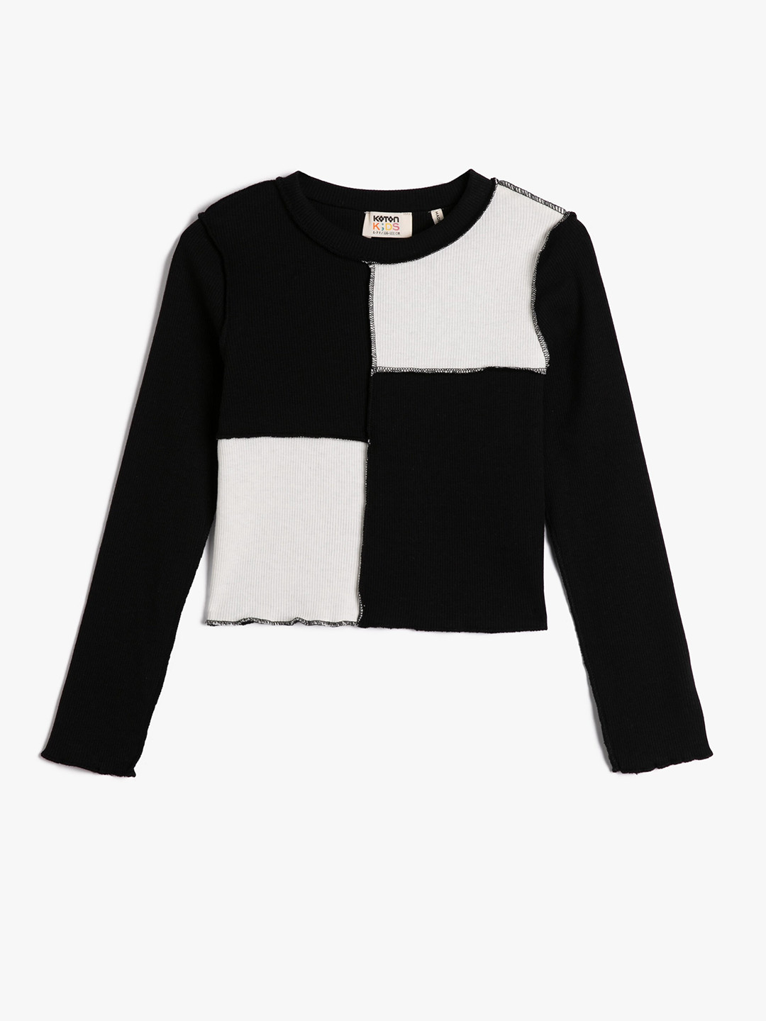 Koton Girls Colourblocked Cotton T-shirt, Black
Koton Girls Colourblocked Cotton T-shirt, Black