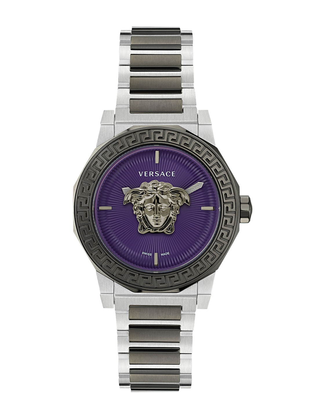 Versace Women Textured Printed Dial & Stainless Steel Straps Analogue Watch VE7B00523, Grey
Versace Women Textured Printed Dial & Stainless Steel Straps Analogue Watch VE7B00523, Grey