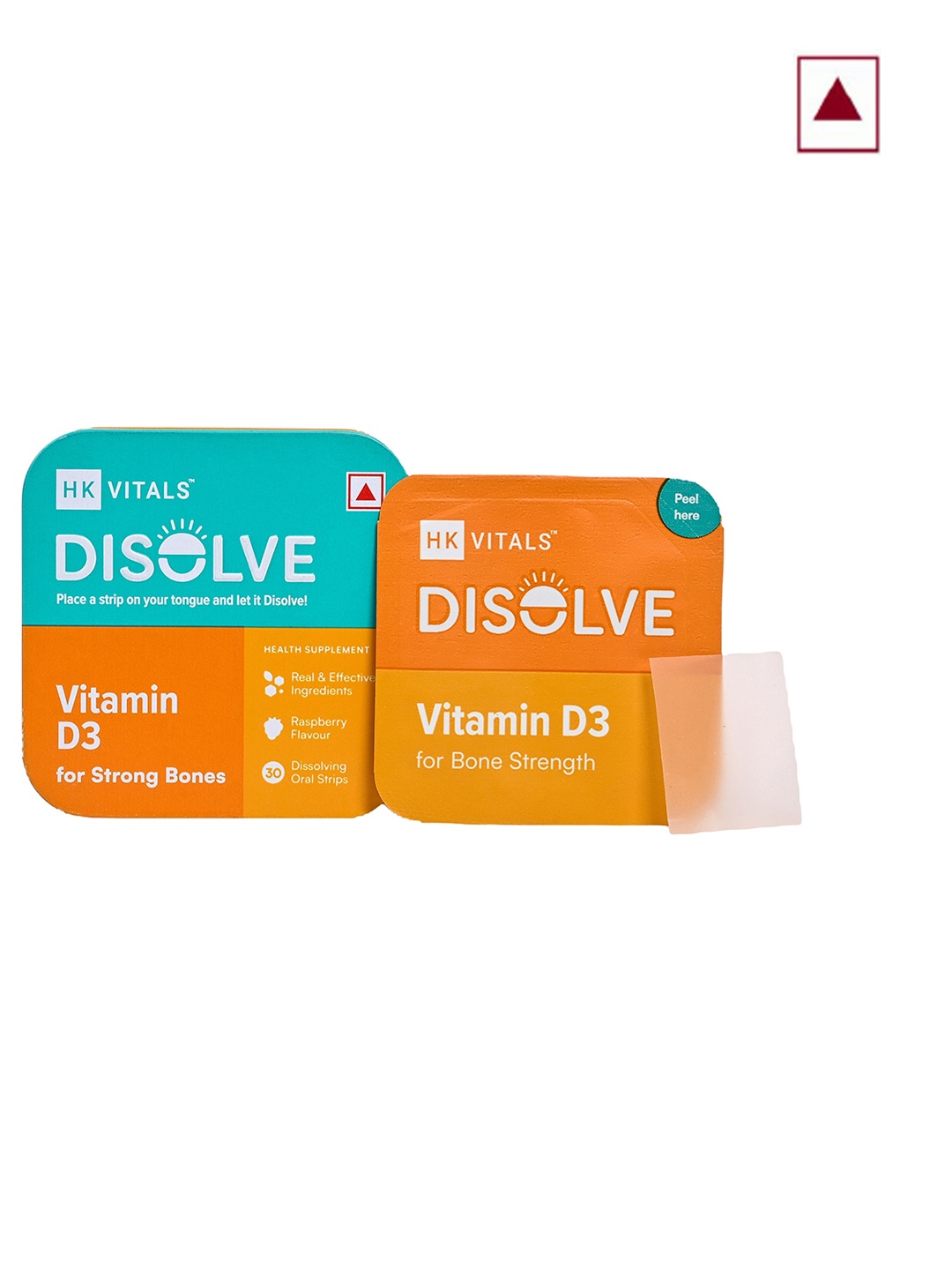 HK VITALS Disolve Vitamin D3 Strips for Stronger Bones - Raspberry Flavour - 30 Strips, Orange
HK VITALS Disolve Vitamin D3 Strips for Stronger Bones - Raspberry Flavour - 30 Strips, Orange